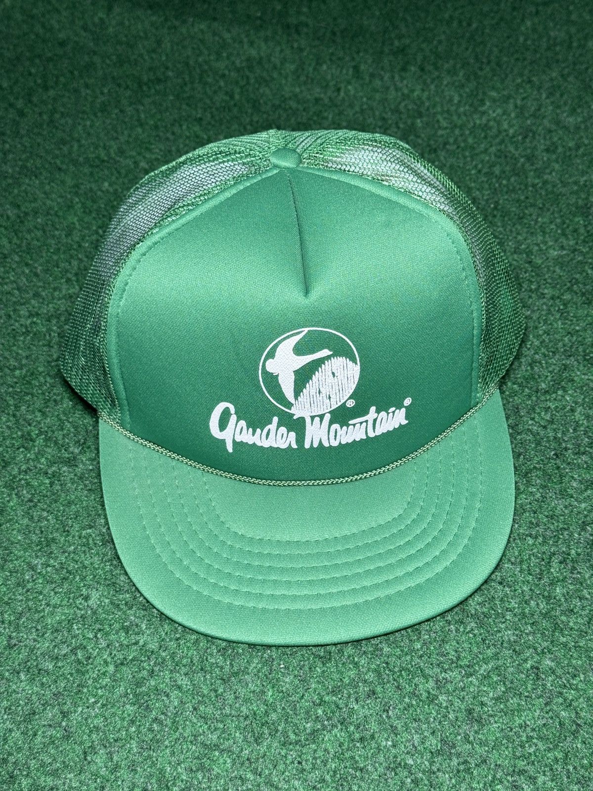 Vintage Vintage 90s Gander Mountain Green Trucker Snapback Hat Size ONE SIZE - 1 Thumbnail