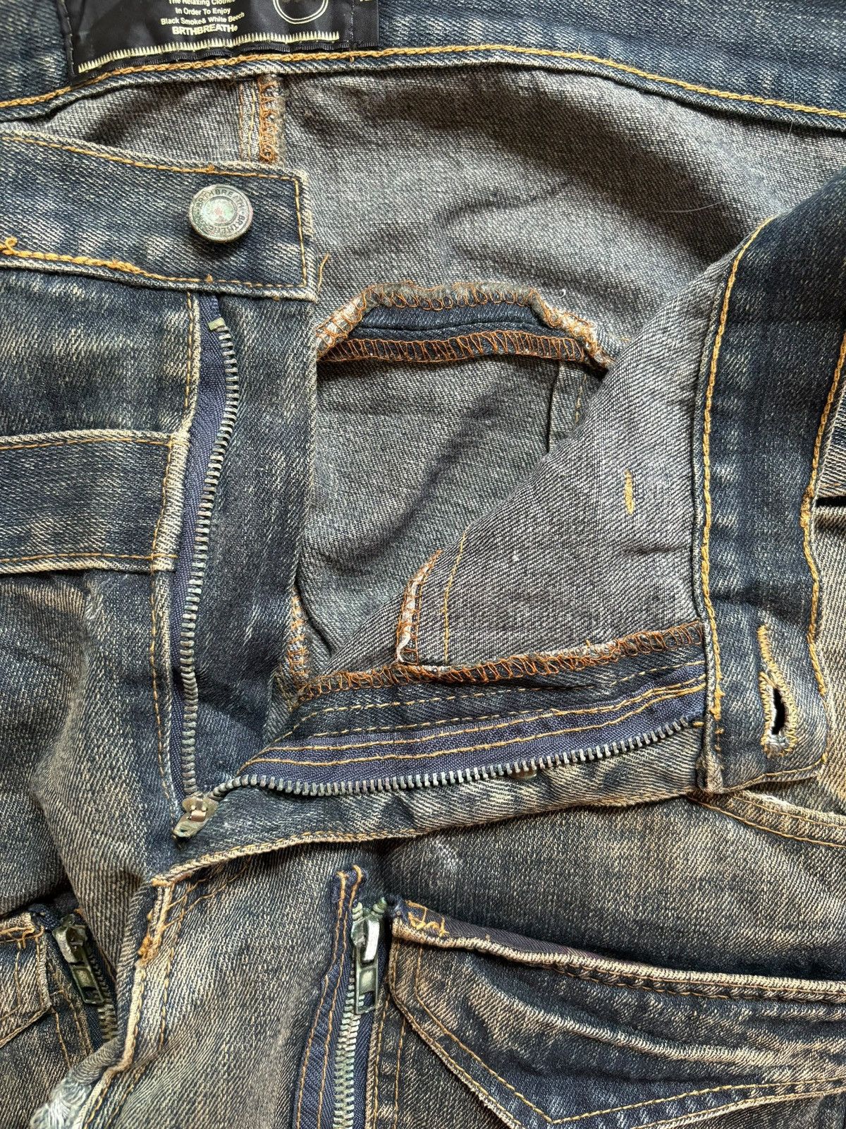 Designer Vintage Japanese Breathmint Double Waist Tactical Baggy Jean Size US 35 - 9 Thumbnail