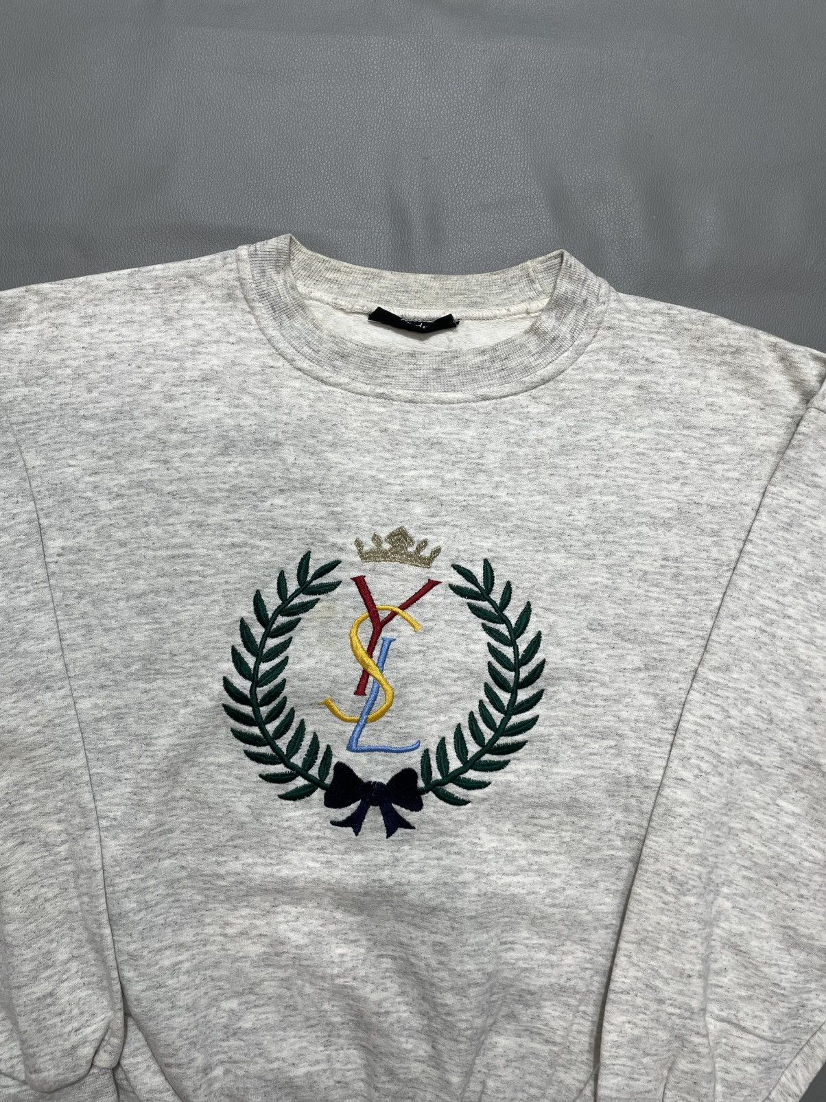 Yves Saint Laurent Vintage Ysl Yves Saint Laurent Pour Homme sweatshirt logo Size US S / EU 44-46 / 1 - 2 Thumbnail