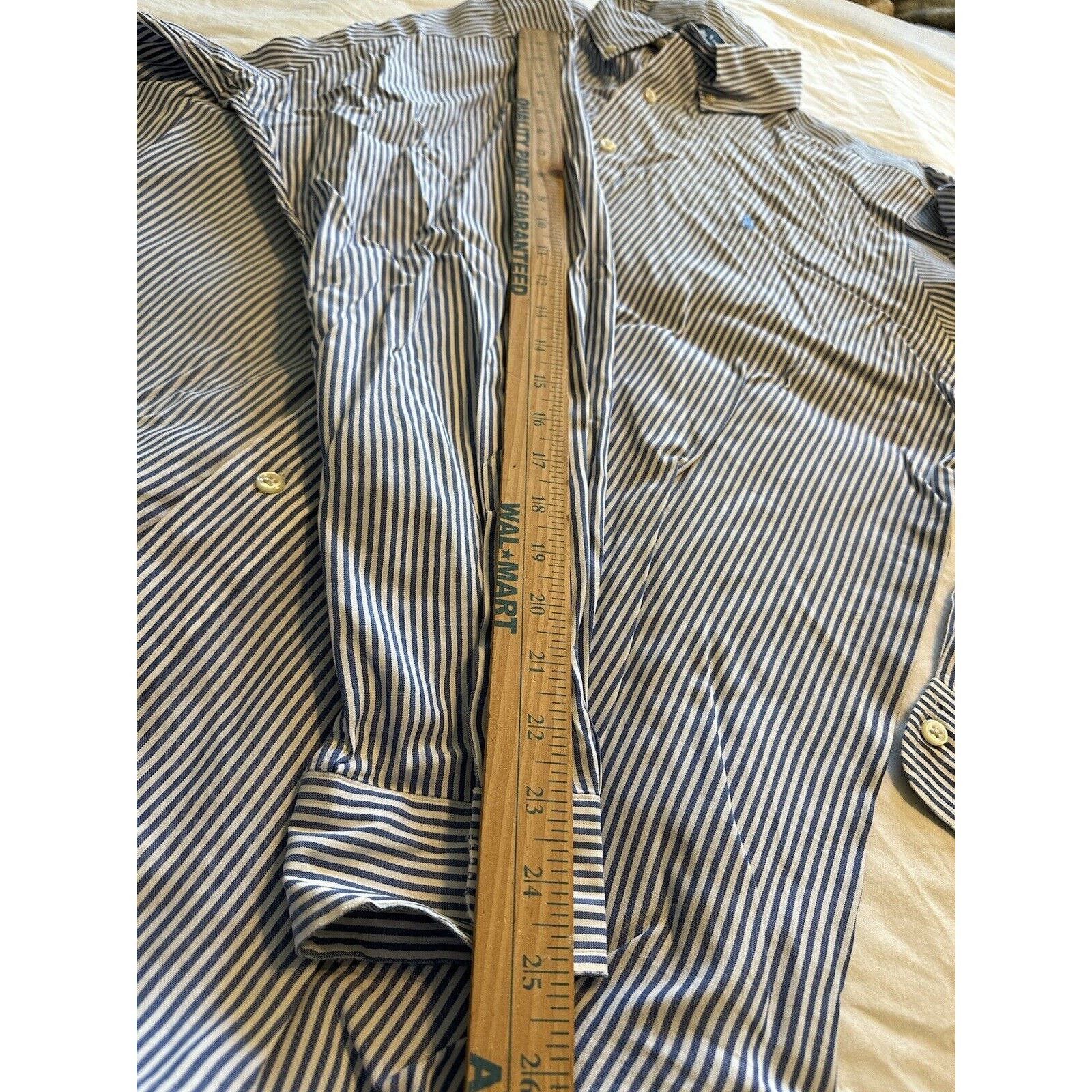 Ralph Lauren Ralph Lauren Classic Blue/White Striped Pony Button Shirt Size US XL / EU 56 / 4 - 8 Thumbnail