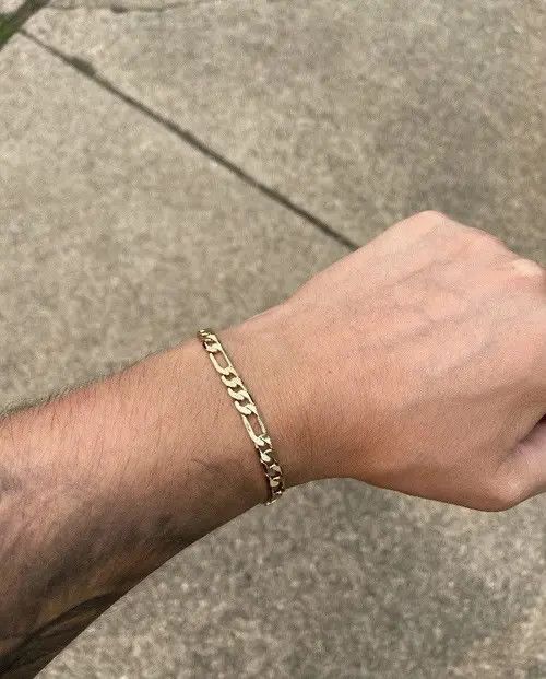 Other Gold Chain Figaro Necklace And Matching Bracelet Set Size ONE SIZE - 6 Thumbnail