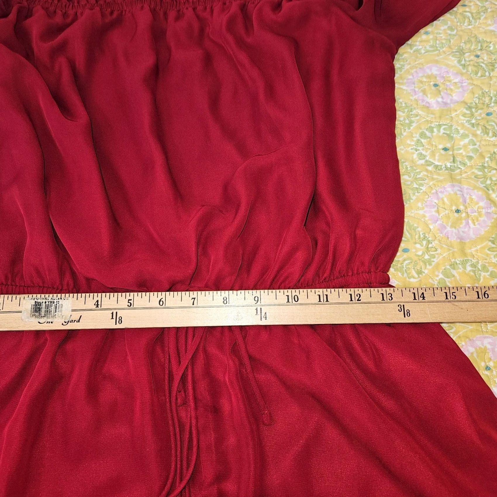 Lulus Lulus Red Ruffle Hem Off the Shoulder Long Sleeve Jumpsuit Women's XL Size XL / US 12-14 / IT 48-50 - 5 Thumbnail