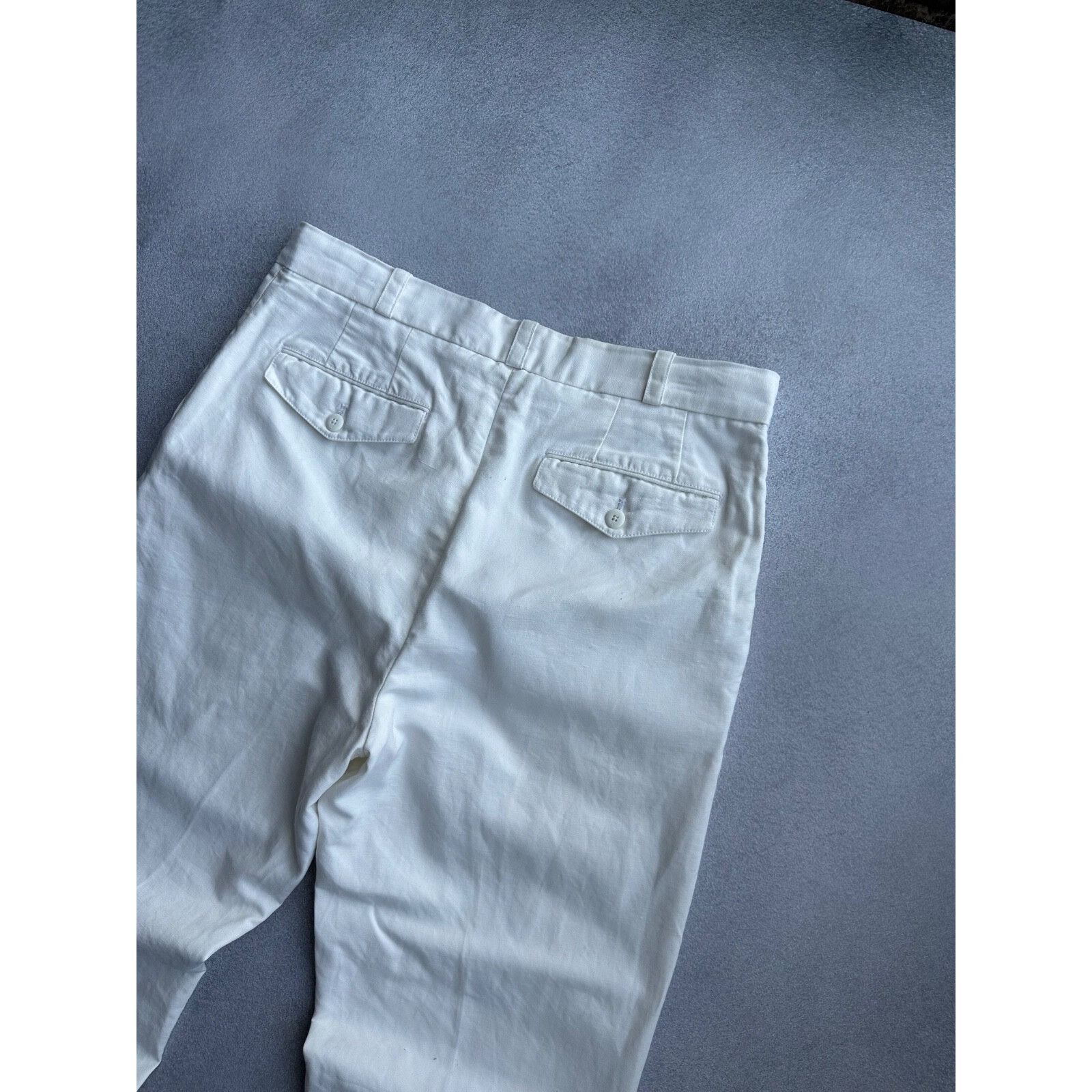PT Torino VTG PT Torino The Reporter White Cotton & Linen Straight Size US 32 / EU 48 - 13 Thumbnail