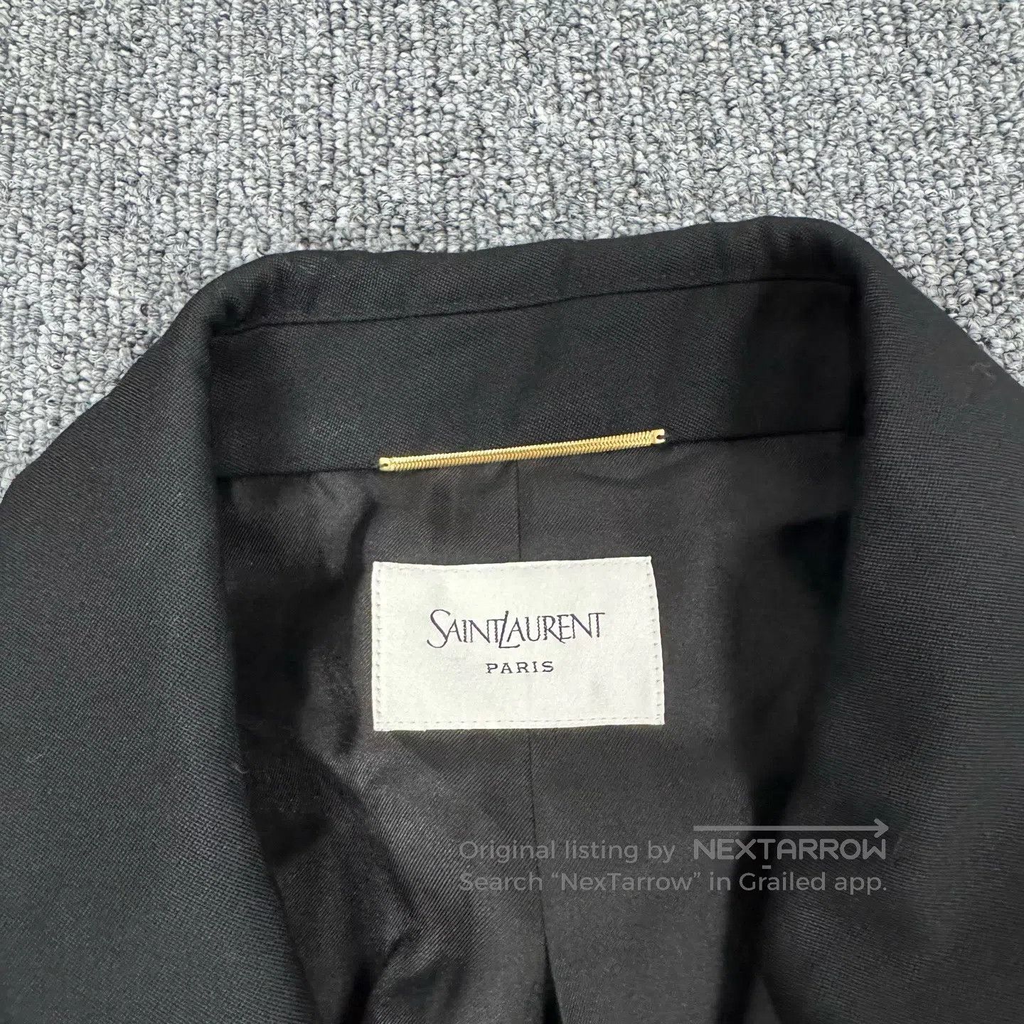 Saint Laurent Paris Saint Laurent Paris size 42 Satin lapel collar, double row Size XL / US 12-14 / IT 48-50 - 7 Thumbnail