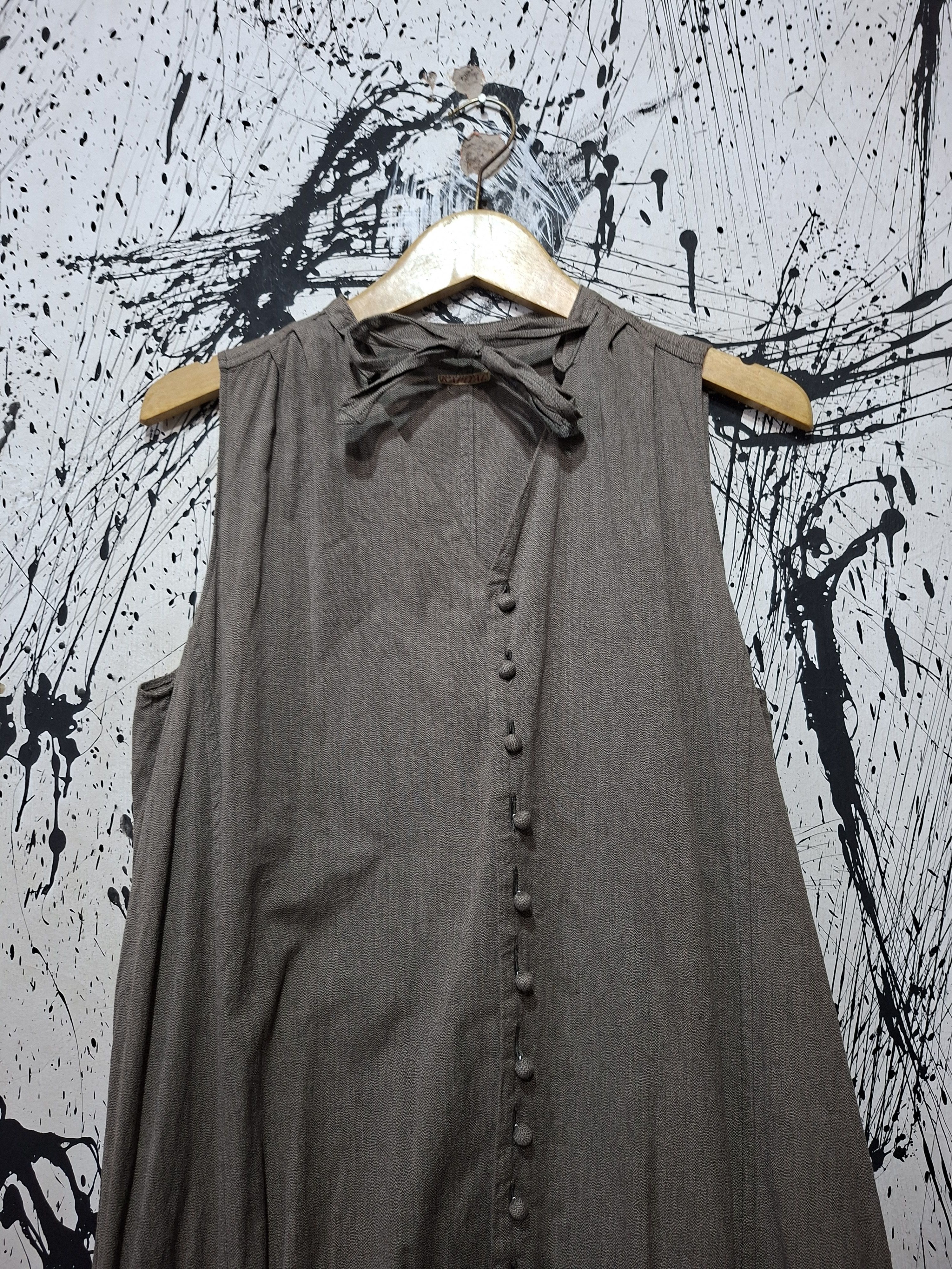 Kapital 00'S KAPITAL HERRINGBONE SLEEVELESS WORKWEAR JUMPSUIT Size US 30 / EU 46 - 3 Thumbnail
