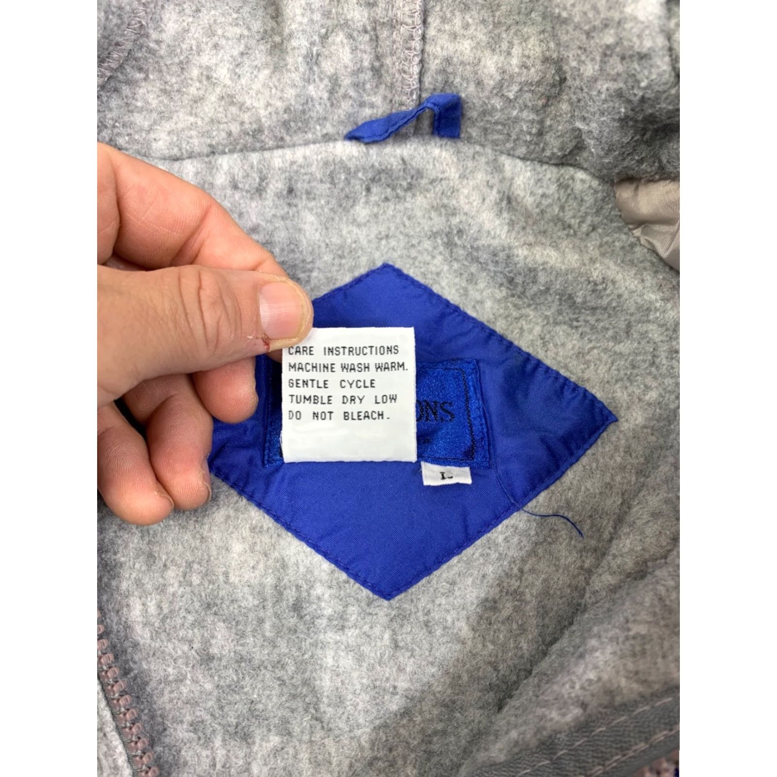 Vintage VINTAGE Collections Jacket Womens L 90s Blue Hooded Full Zip Lined (Outer Shell Nylon) Regular Fit Size L Casual Womens - 90s Theme Size L / US 10 / IT 46 - 3 Thumbnail