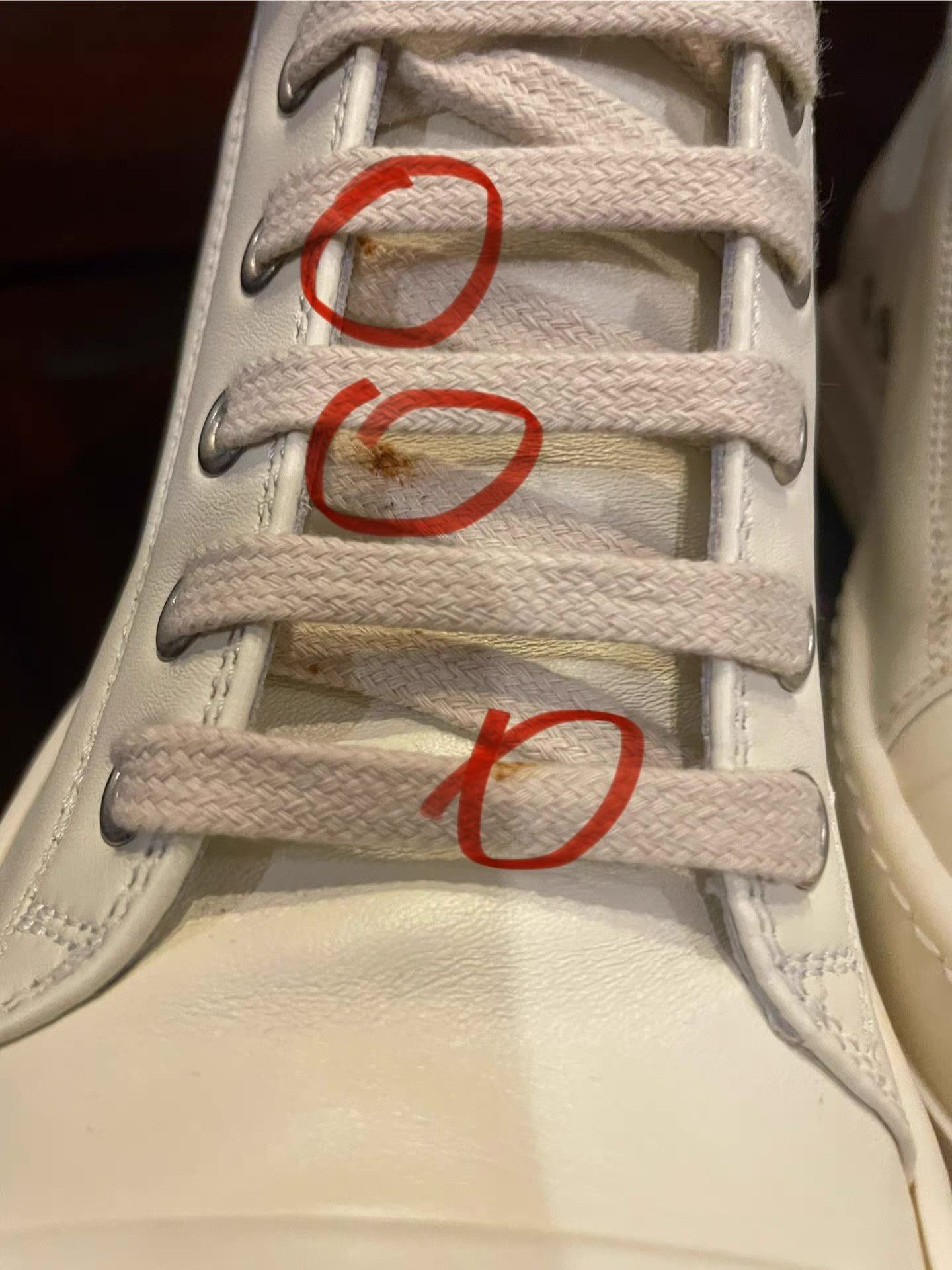 Rick Owens Rick Owens 18SS Women's White Low-top Calfskin Big Ｑ25 Size US 6 / IT 36 - 2 Thumbnail