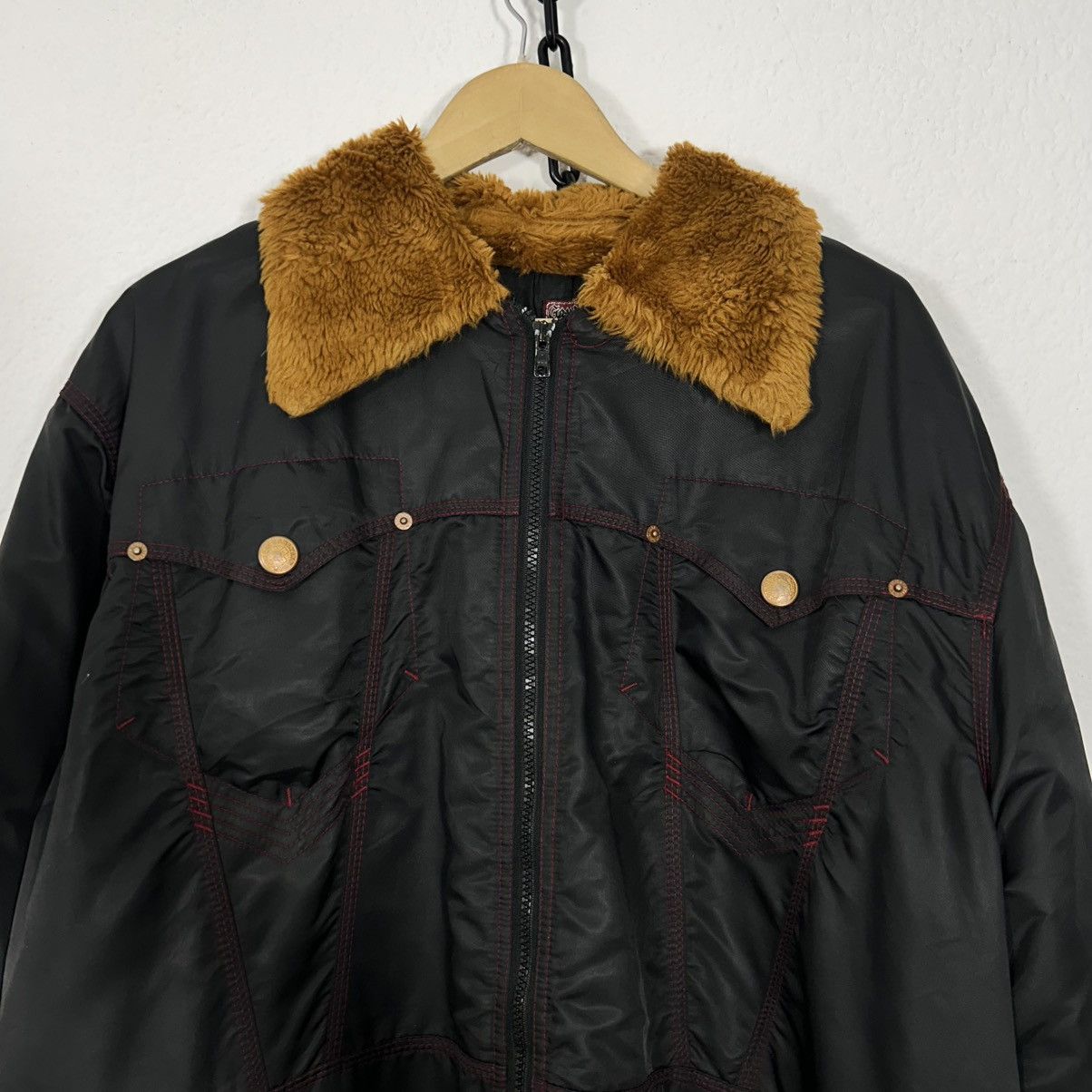 Jean Paul Gaultier GAULTIER JEAN’S AVIATOR JACKET FAUX FUR ARCHIVE 90’s Size US L / EU 52-54 / 3 - 3 Thumbnail