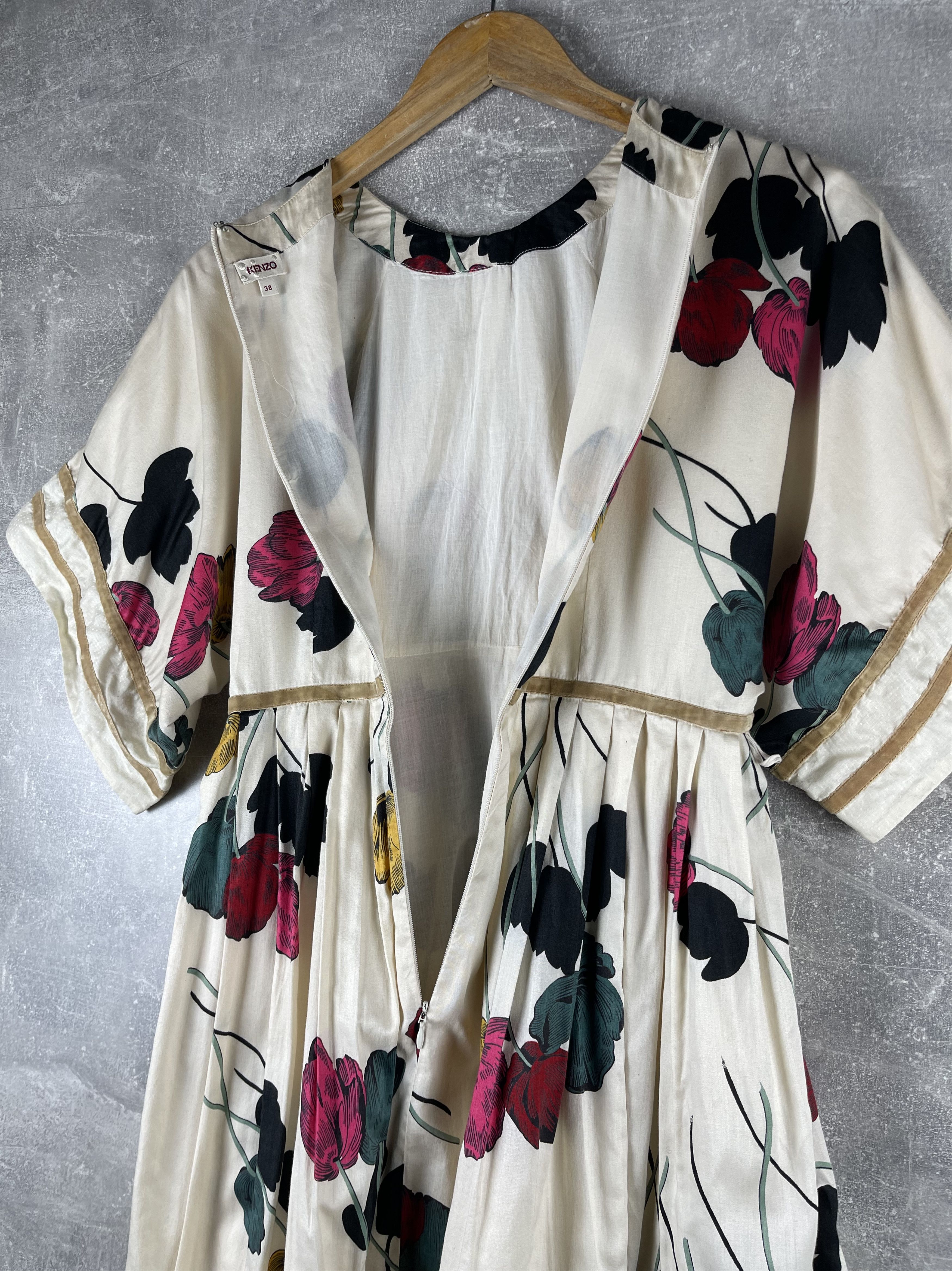 Kenzo Kenzo vintage 00s cotton flowers pattern maxi dress Size XS / US 0-2 / IT 36-38 - 9 Thumbnail