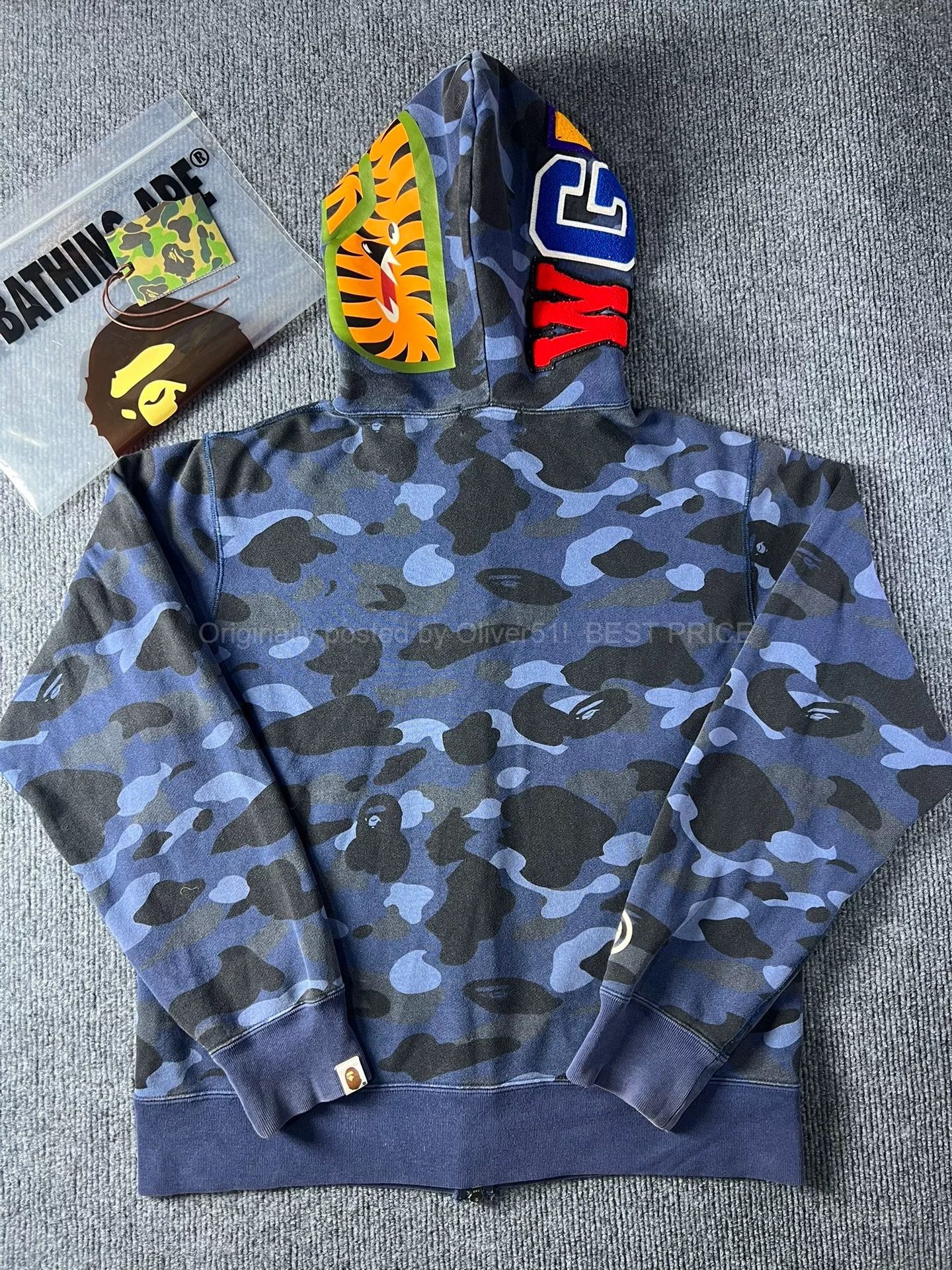Bape A Bathing Ape Shark Head Camo Full Zip Hoodie BFAJHIJZG | Grailed