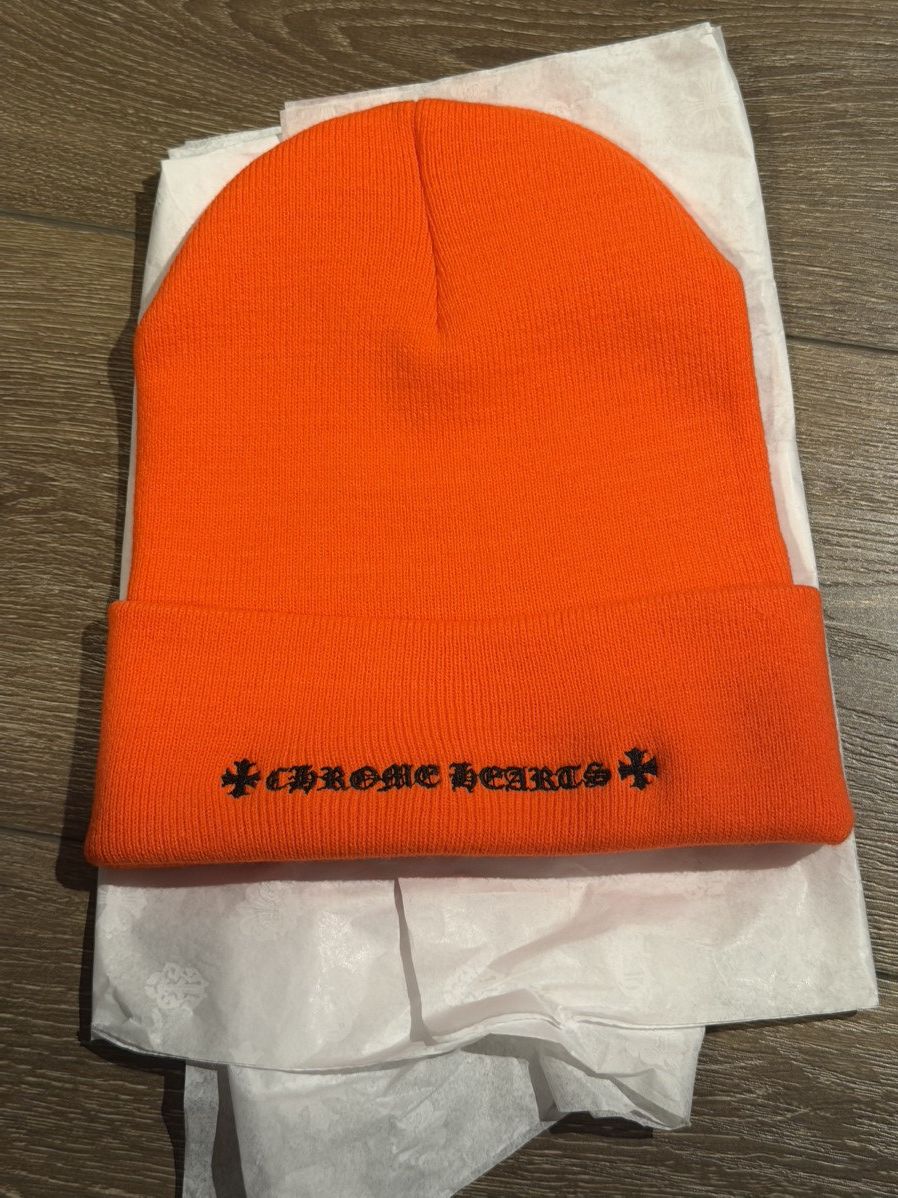 Chrome Hearts Chrome Hearts Orange Beanie Size ONE SIZE - 2 Thumbnail