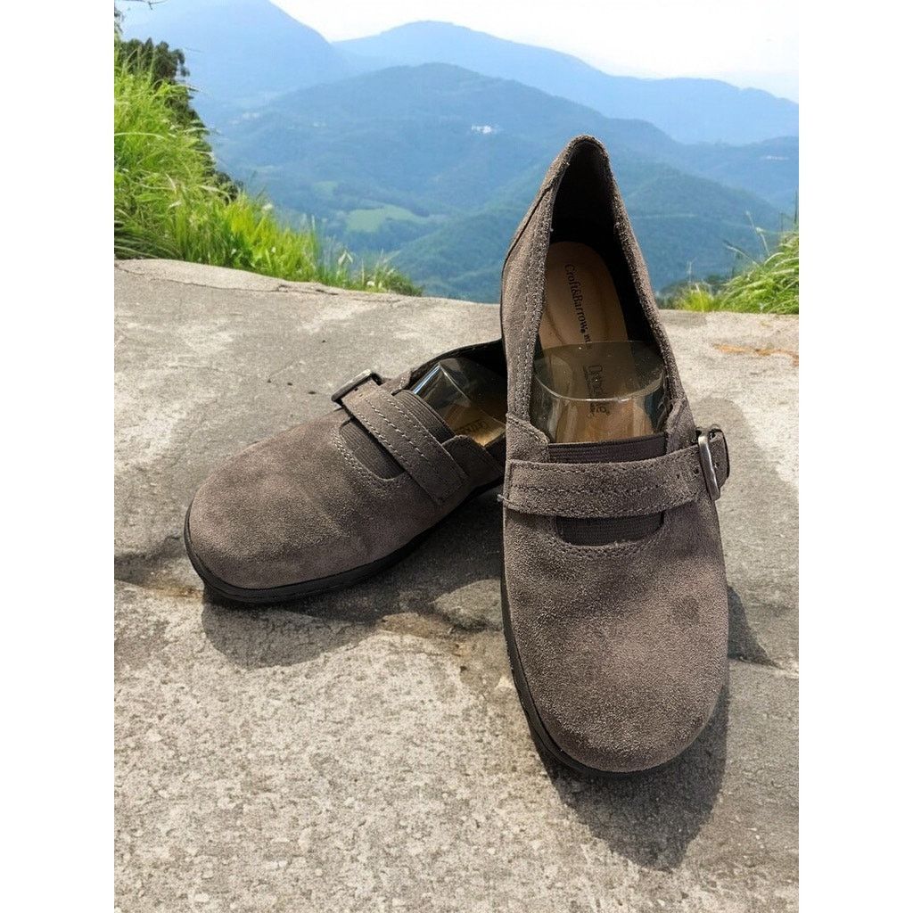 Croft & Barrow Women's Croft & Barrow Ortholite Gray Leather Suede Shoes Size US 8.5 / IT 38.5 - 2 Thumbnail