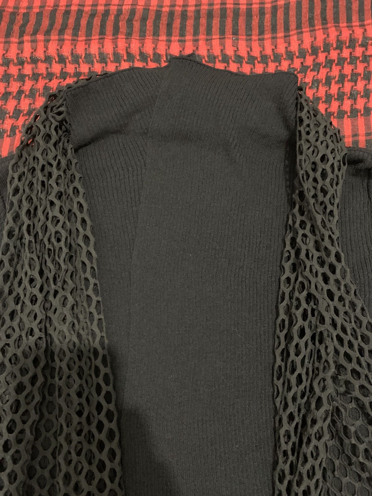 Japanese Brand Trussardi Cross Distressed Back Cardigan with Scarf Size M / US 6-8 / IT 42-44 - 7 Thumbnail
