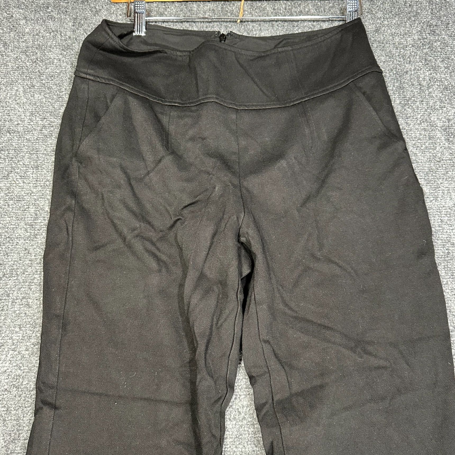 Vintage CAbi Pants Womens 12 Camden Trouser Black Stretch Back Zip Bootcut Jeans Pants Women Regular Slim Modern Equestrian 12 Black Womens Size 34" / US 12 / IT 48 - 3 Thumbnail