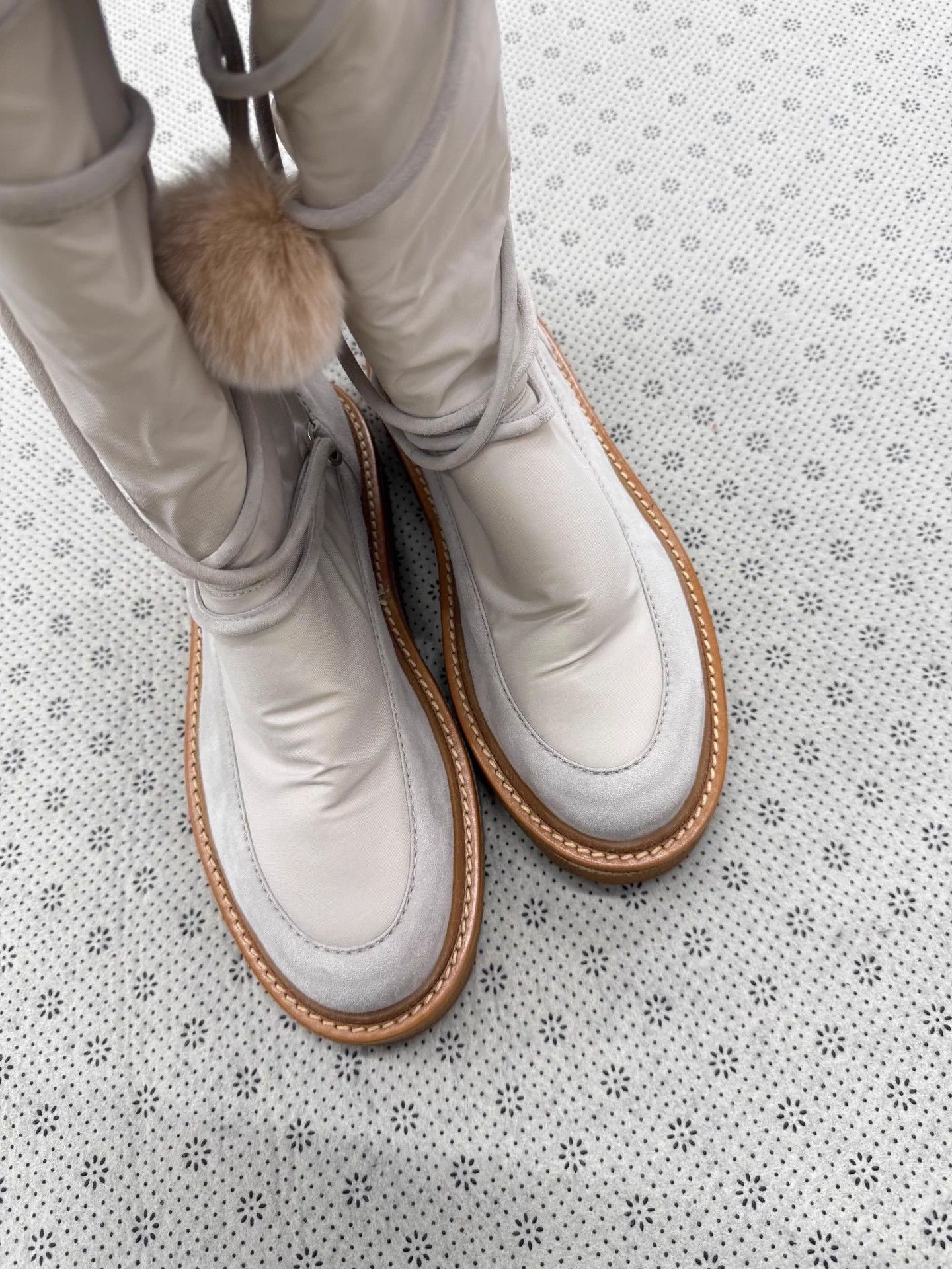 Loro Piana LoroPiana suede & fur lace-up snow boots EUR38 new Size US 7 / IT 37 - 3 Thumbnail