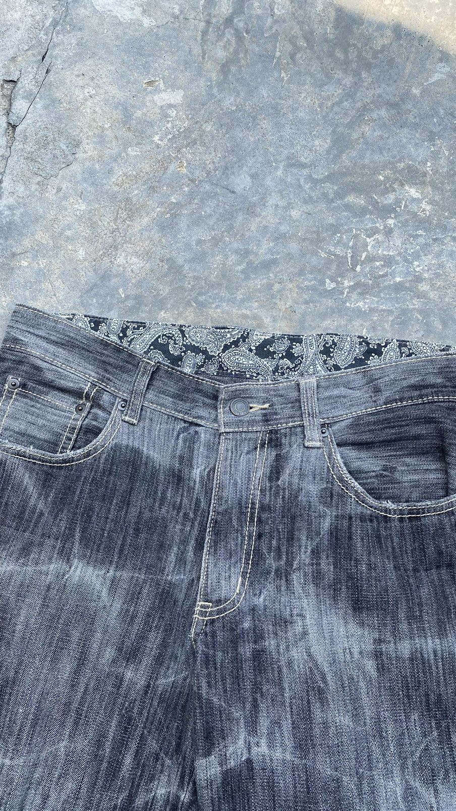 Fubu × Japanese Brand Ventina Carpenter Jorts Paisley 90s Size US 33 - 4 Thumbnail