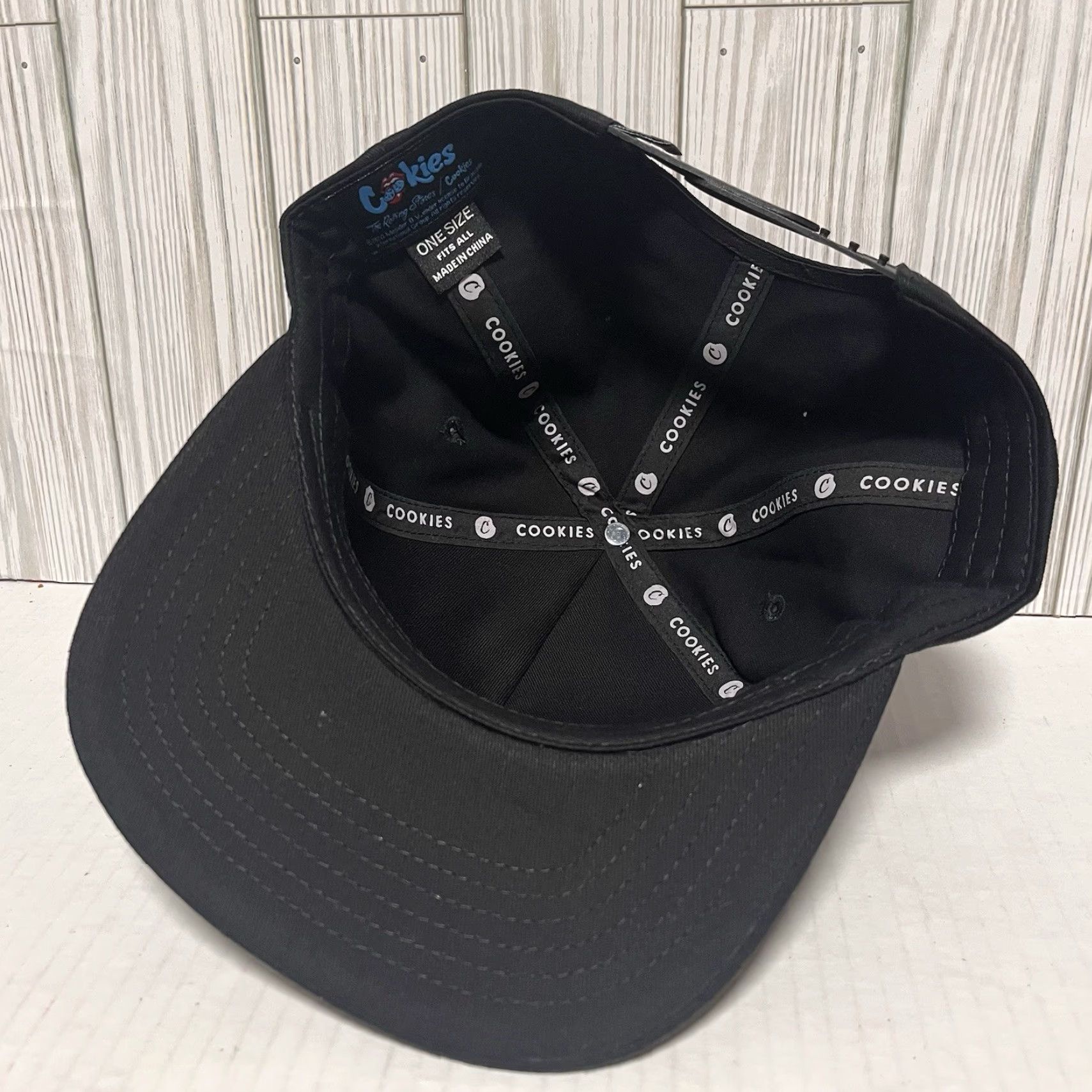 Vintage Cookies Stones Hat Cap Snapback Adult Mens Tongue Logo Black Blue Size ONE SIZE - 6 Thumbnail