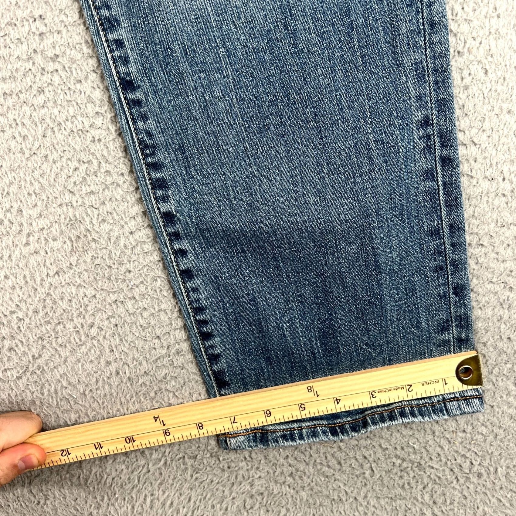 Abercrombie & Fitch Abercrombie & Fitch Jeans Athletic Straight Mens 32x28 Tag 30x30 Logo Stretch Denim Blue 5-Pocket Signature Stretch Modern Classic Mens Size US 30 / EU 46 - 3 Thumbnail