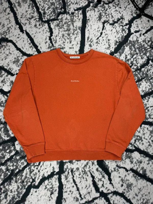 Acne Studios Acne Studios center logo crewneck sweatshirt orange M Size US M / EU 48-50 / 2 - 1 Thumbnail