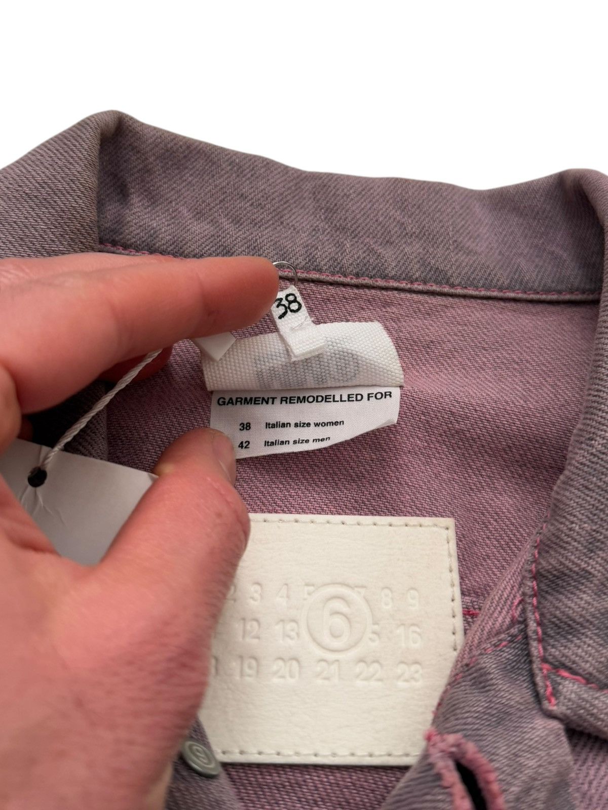 Maison Margiela Faded Cropped Pink Denim Jacket Size XS / US 0-2 / IT 36-38 - 10 Thumbnail