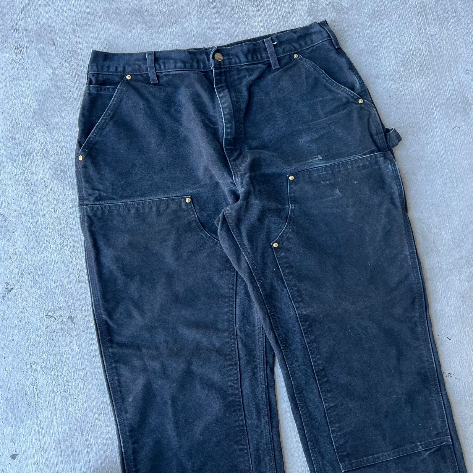 Carhartt × Vintage Vintage Y2K Carhartt black double knee work carpenter pants Size US 34 / EU 50 - 2 Thumbnail