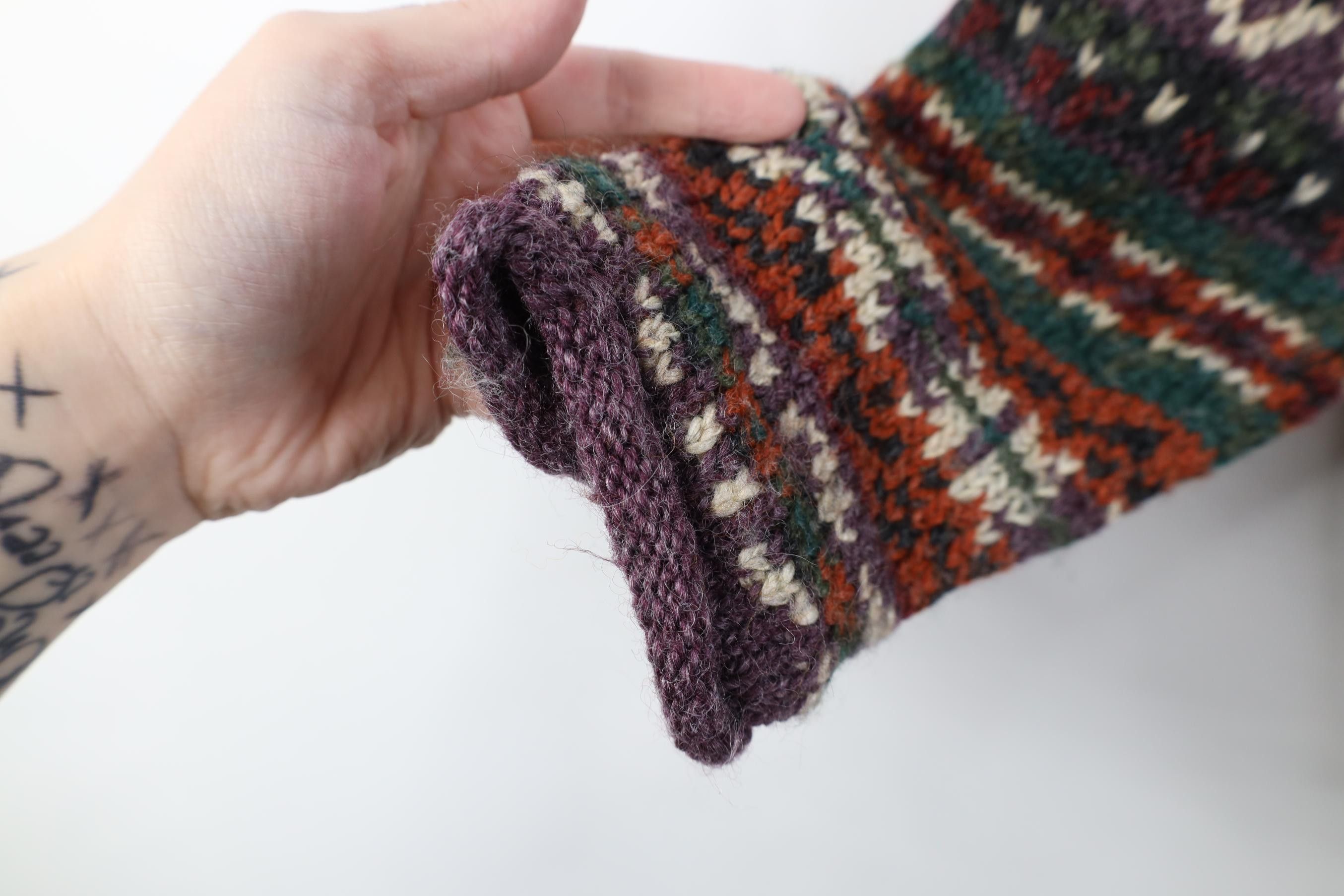 Vintage Vintage 90s Wool Blend Marled Knit Fair Isle Sweater Size M / US 6-8 / IT 42-44 - 7 Thumbnail