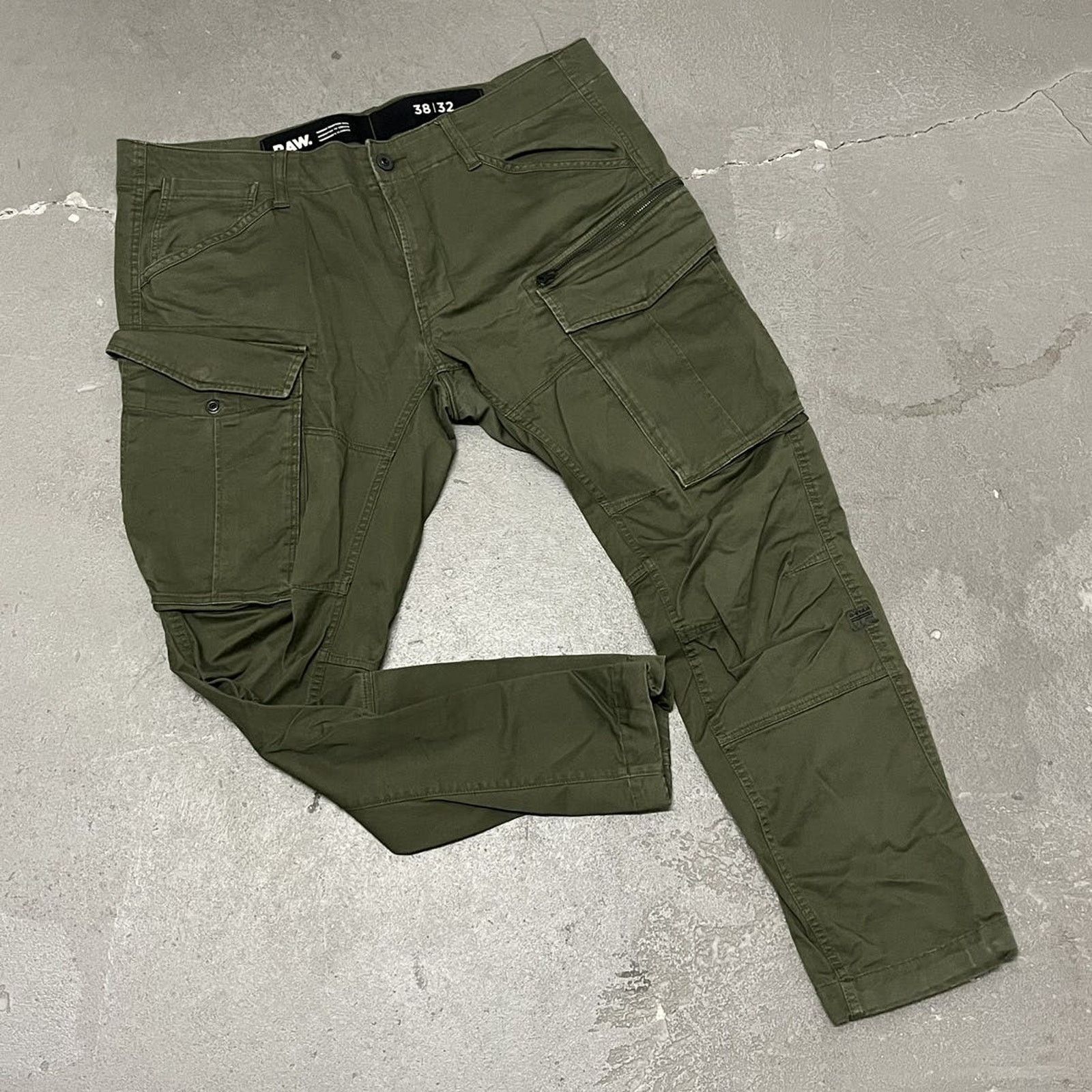 G Star Raw 3D Rovic Tapered Cargo Pants Green 38x30