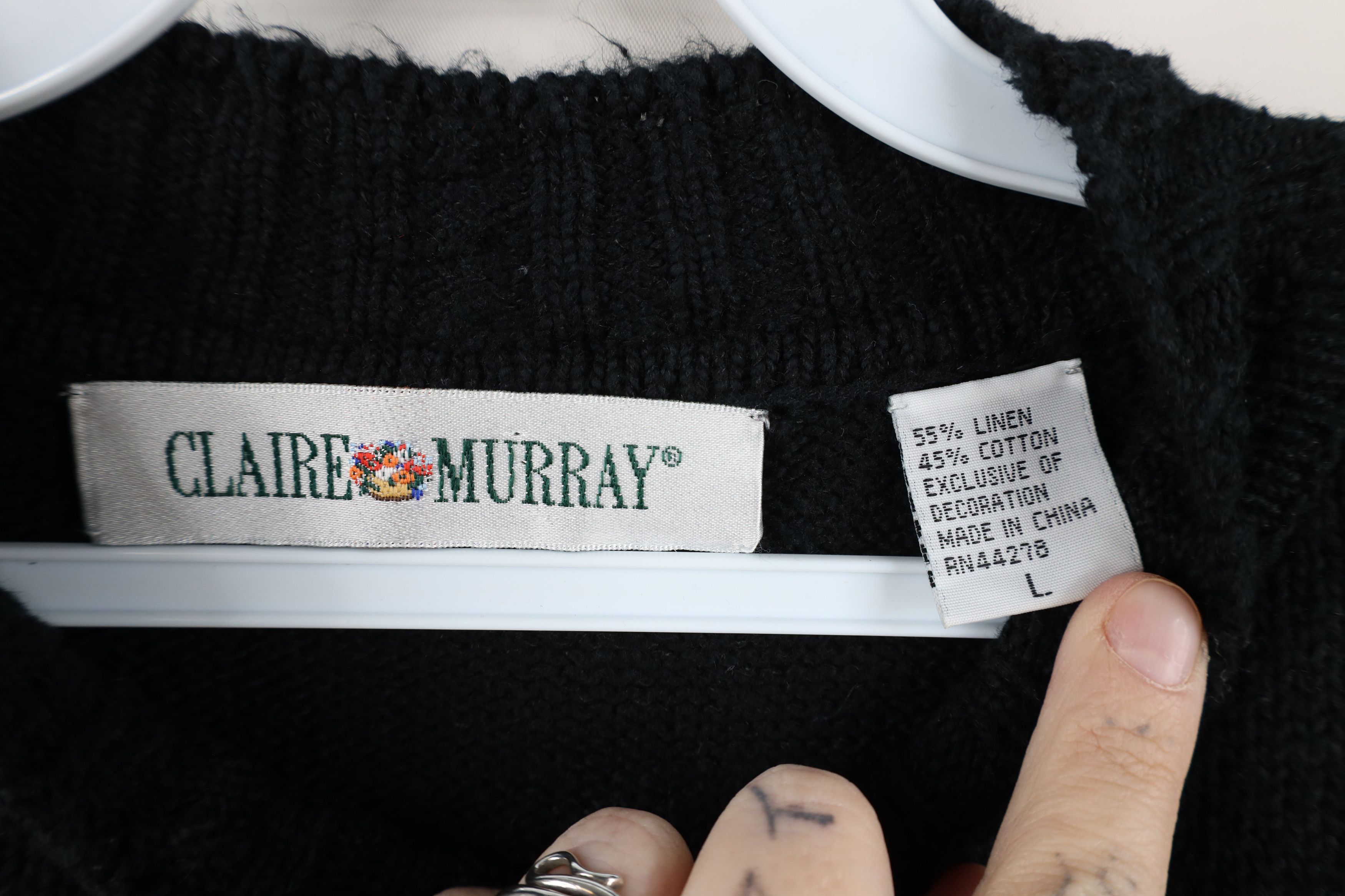 Vintage Vintage 90s Streetwear Blend Embroidered Nature Knit Sweater Size L / US 10 / IT 46 - 11 Thumbnail