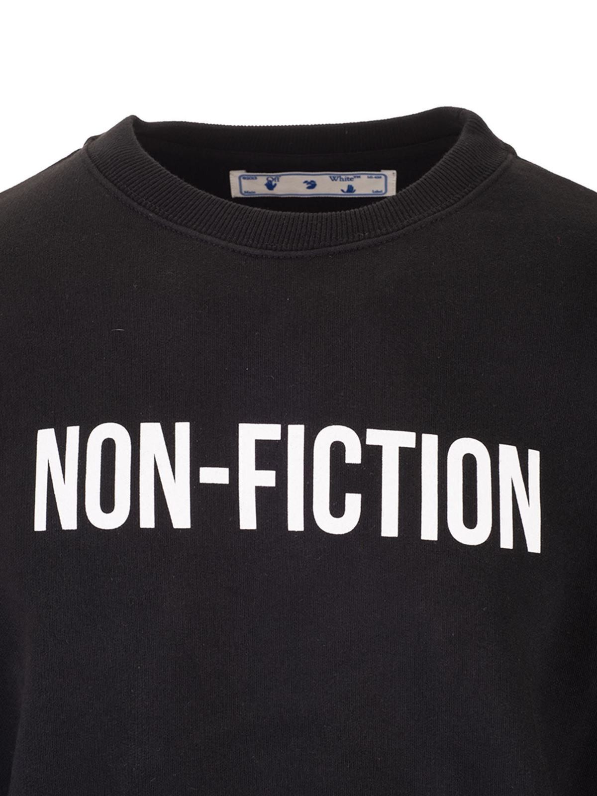 Off-White o1gr1nt0125 Non Fiction Slim Crewneck Sweatshirt in Black Size US XS / EU 42 / 0 - 3 Thumbnail