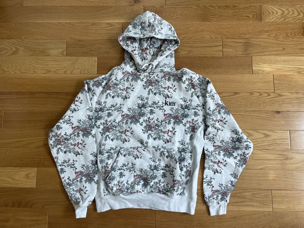 Kith Kith Floral Hoodie Gray Size Xs | Grailed