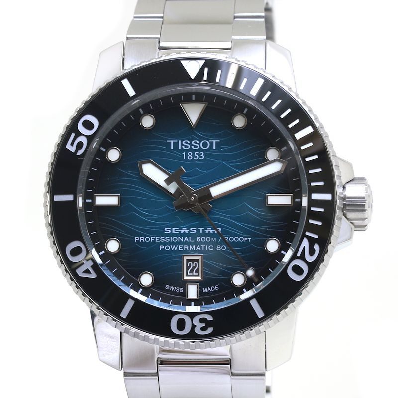 Tissot Tissot Blue Gradient Seastar 2000 Watch T120.607.11.041.00 Metal Automatic T120.607.11.041.00