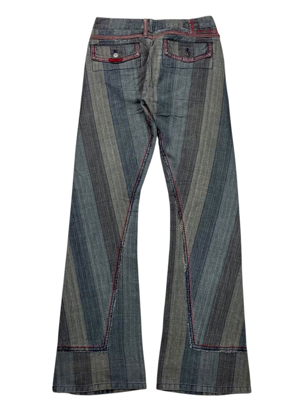 If Six Was Nine 2000s MFG - Patchwork Denim Banana Cut Pants Size US 29 - 2 Thumbnail