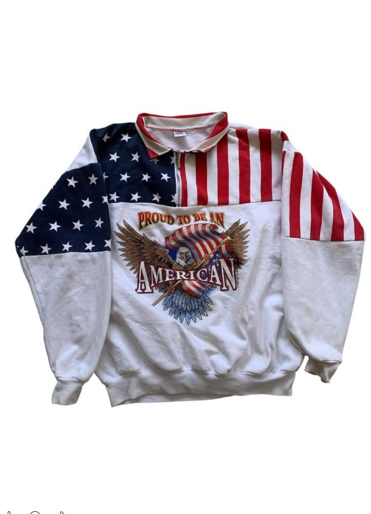 Vintage 🇺🇸 VINTAGE USA SPORTWEAR – PROUD TO BE AN AMERICAN 🇺🇸 Size US XL / EU 56 / 4 - 1 Thumbnail