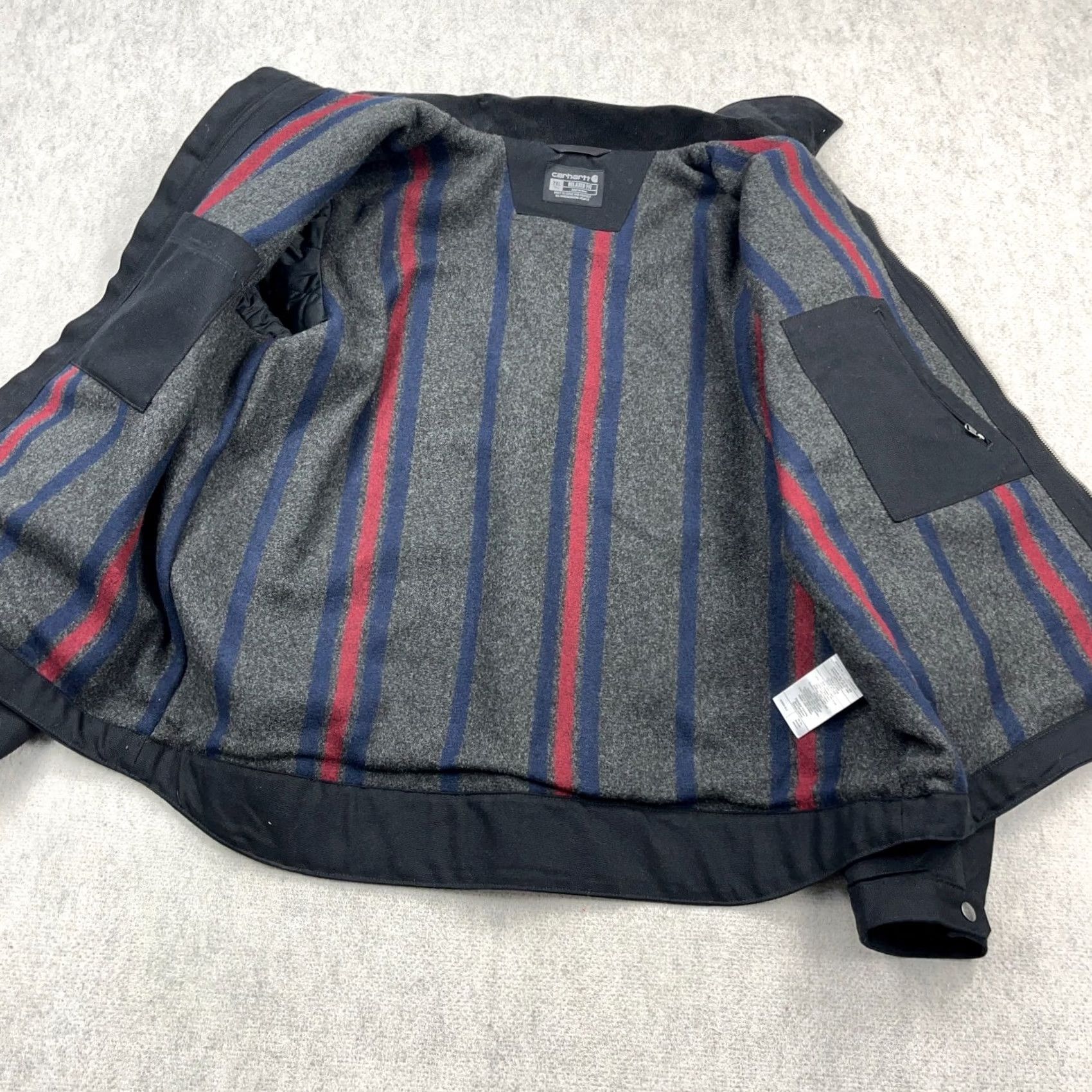 Carhartt Carhartt Detroit Jacket Men 2XL Tall Black Duck Relaxed Fit Blanket Lined Work Size US XXL / EU 58 / 5 - 2 Thumbnail