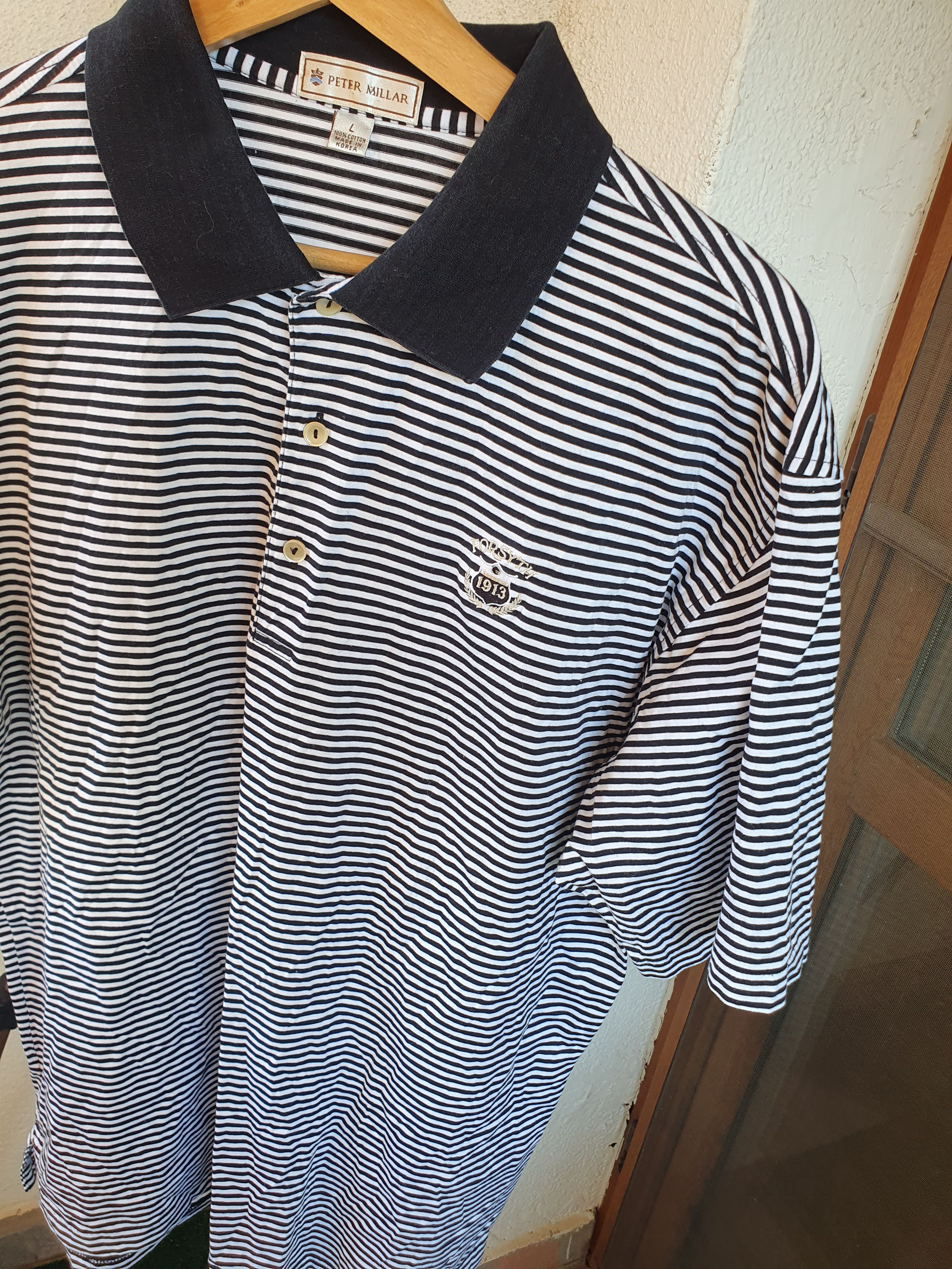 Peter Millar Peter Millar Forsyth Golf Course Striped Polo t-shirt sz L Size US L / EU 52-54 / 3 - 1 Thumbnail