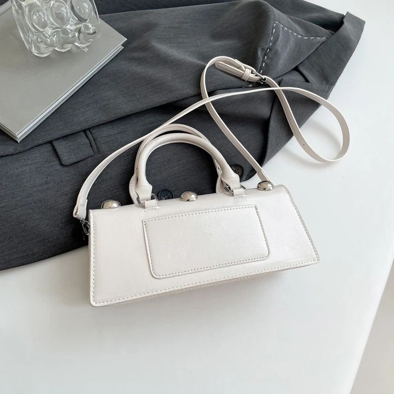 Vintage White PU Leather Crossbody Bag Size ONE SIZE - 5 Thumbnail