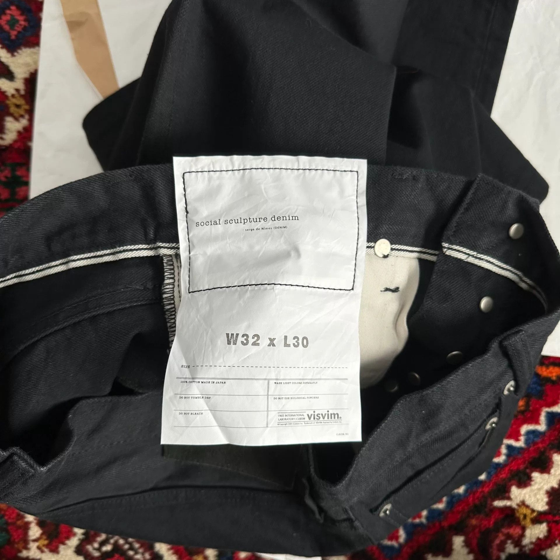 Visvim visvim 22ss 01.2OW CMYK Black Jeans W32 L30 Size US 32 / EU 48 - 6 Thumbnail