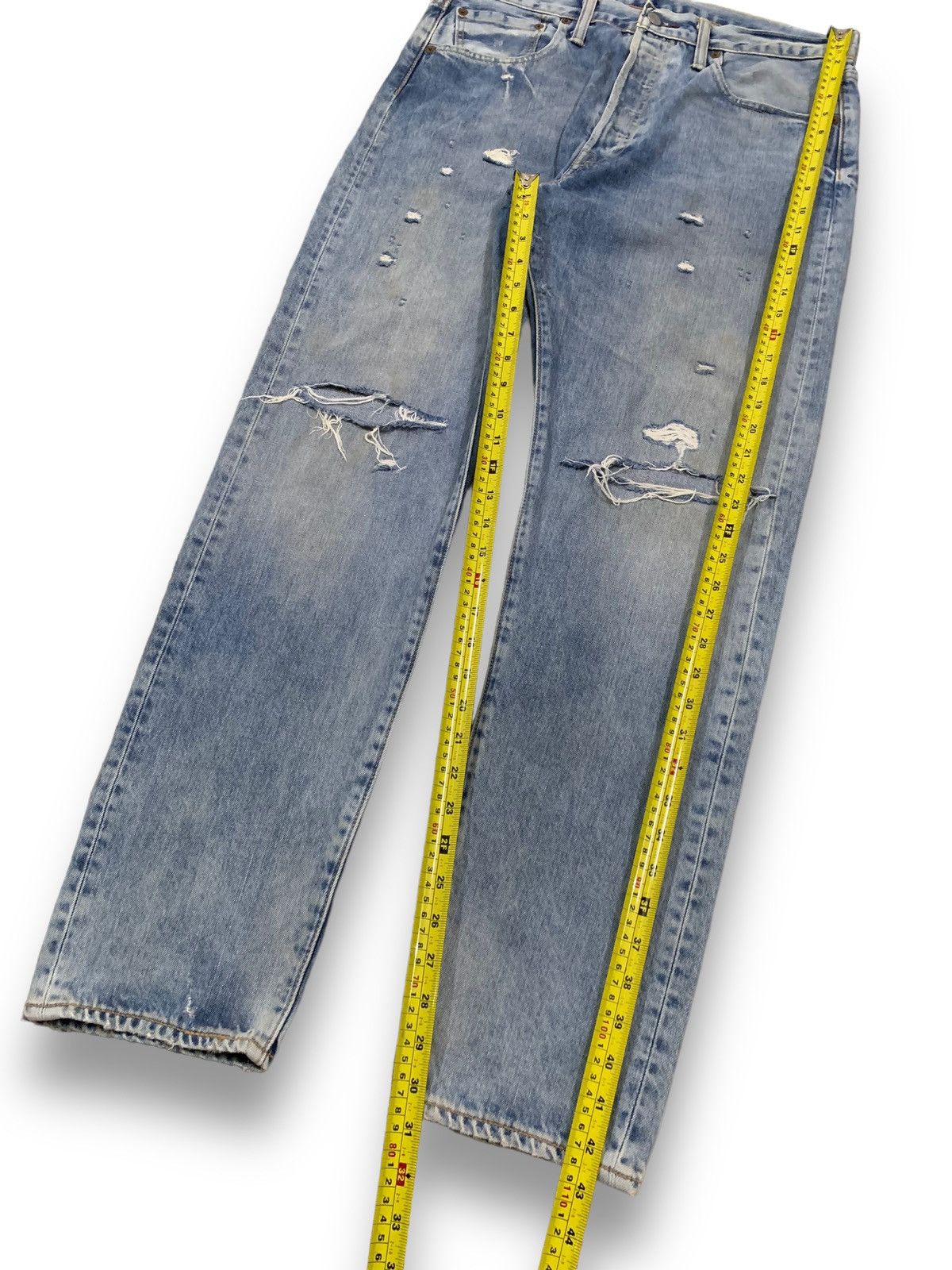 Levi's Vintage Clothing Vintage Y2K Levis 501CT Distressed Grunge Jeans Size 34x30 Size US 34 / EU 50 - 15 Thumbnail
