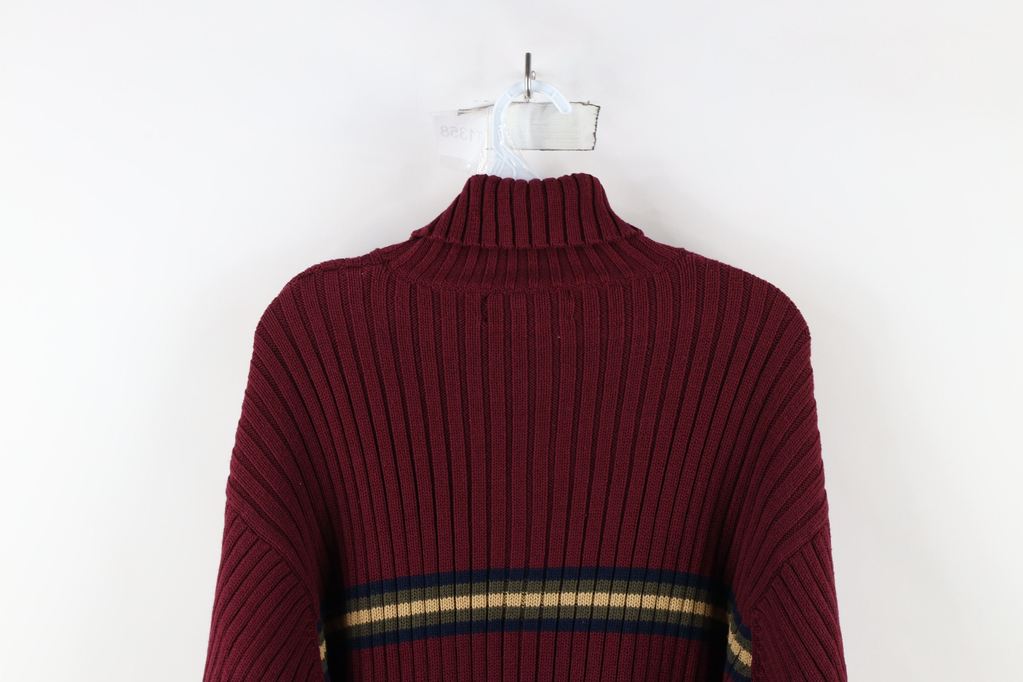 Vintage Vintage 90s Streetwear Chunky Ribbed Knit Turtleneck Sweater Size US XL / EU 56 / 4 - 8 Thumbnail