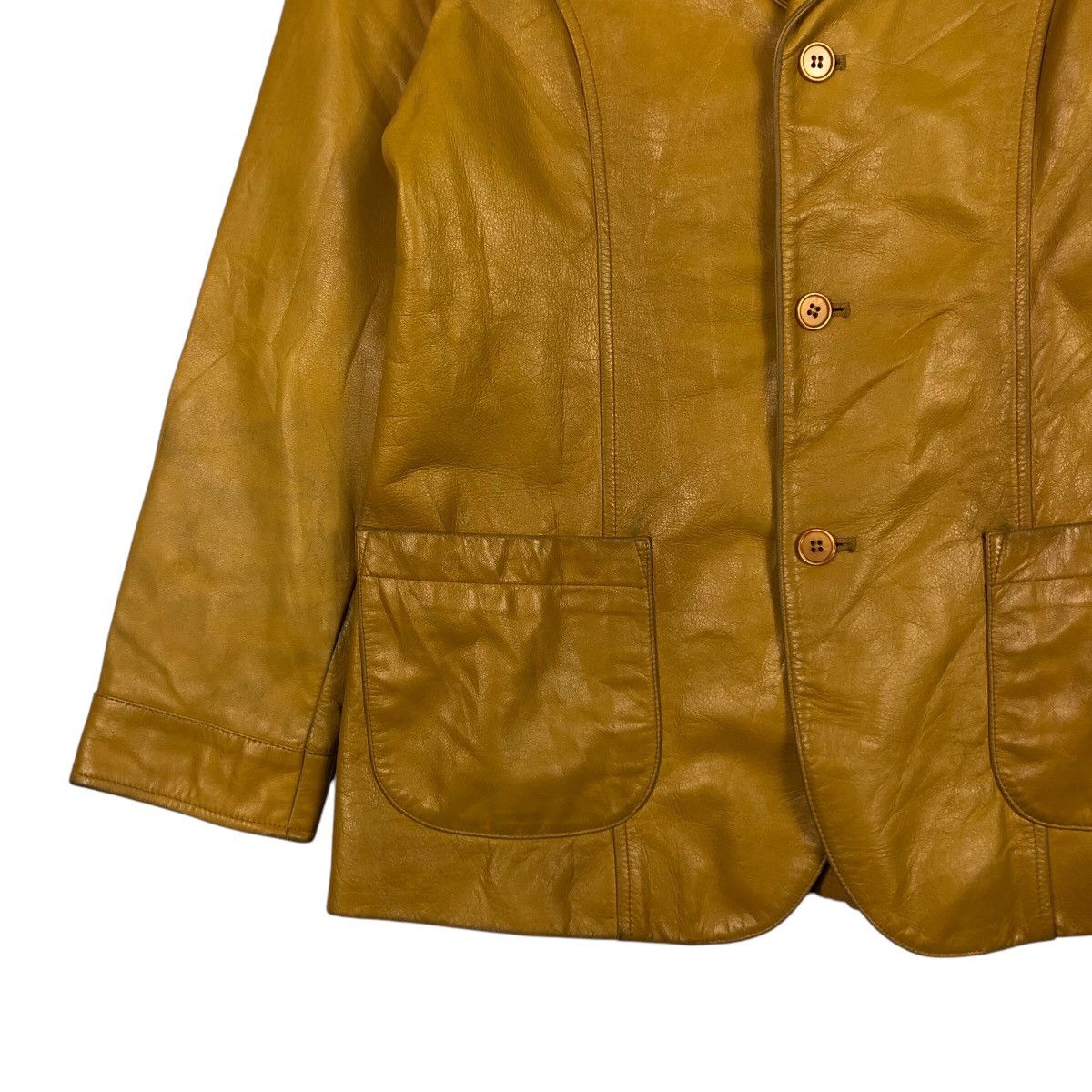 Japanese Brand United Arrows Pink Label Mustard Leather Japan Made Archive Size US M / EU 48-50 / 2 - 5 Thumbnail