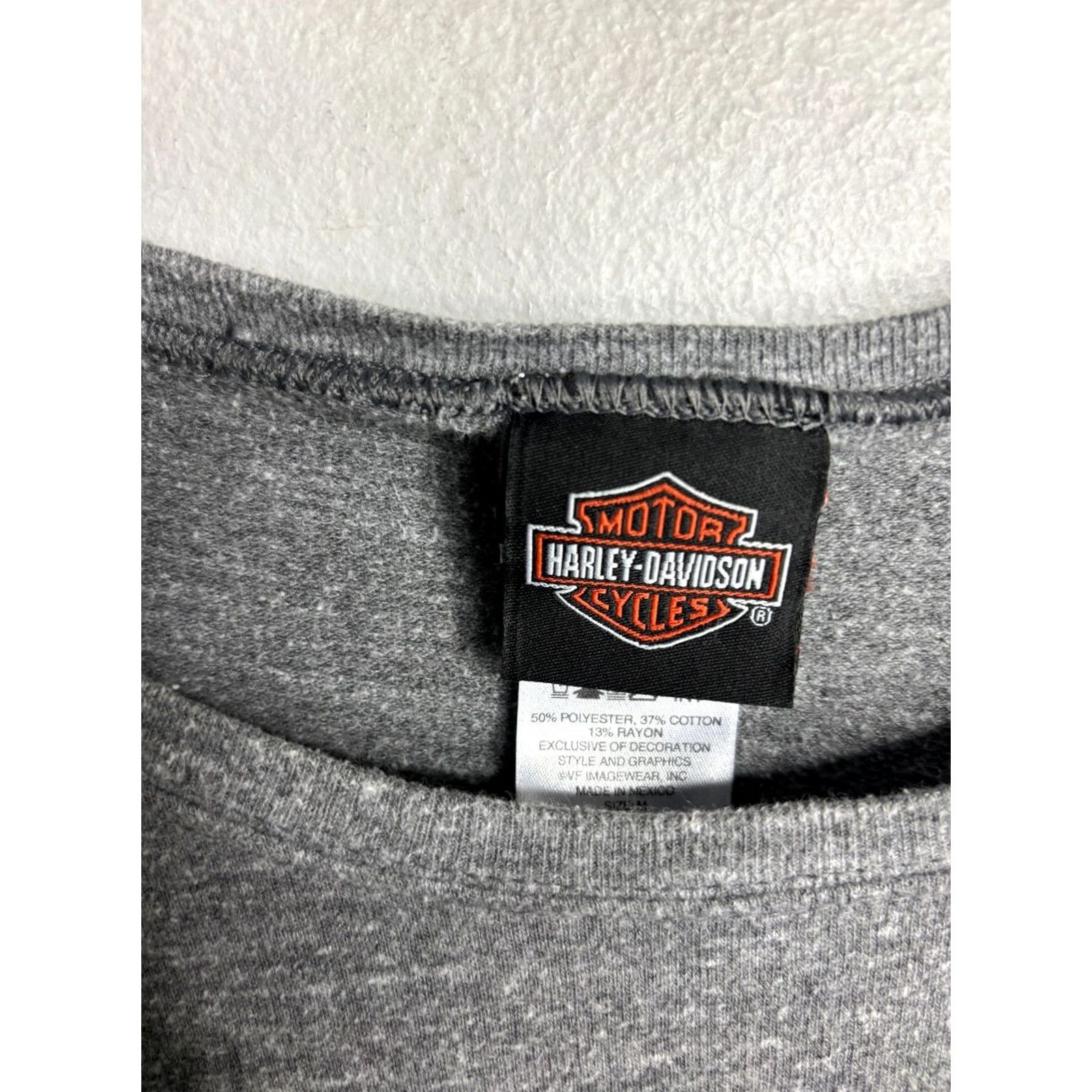 Harley Davidson Harley-Davidson Crew Sweater Women's Size M Gray Pullover Knit Cotton Polyester Logo Embroidered Motorcycle Fashion Fall Winter Xs? No Size M / US 6-8 / IT 42-44 - 3 Thumbnail