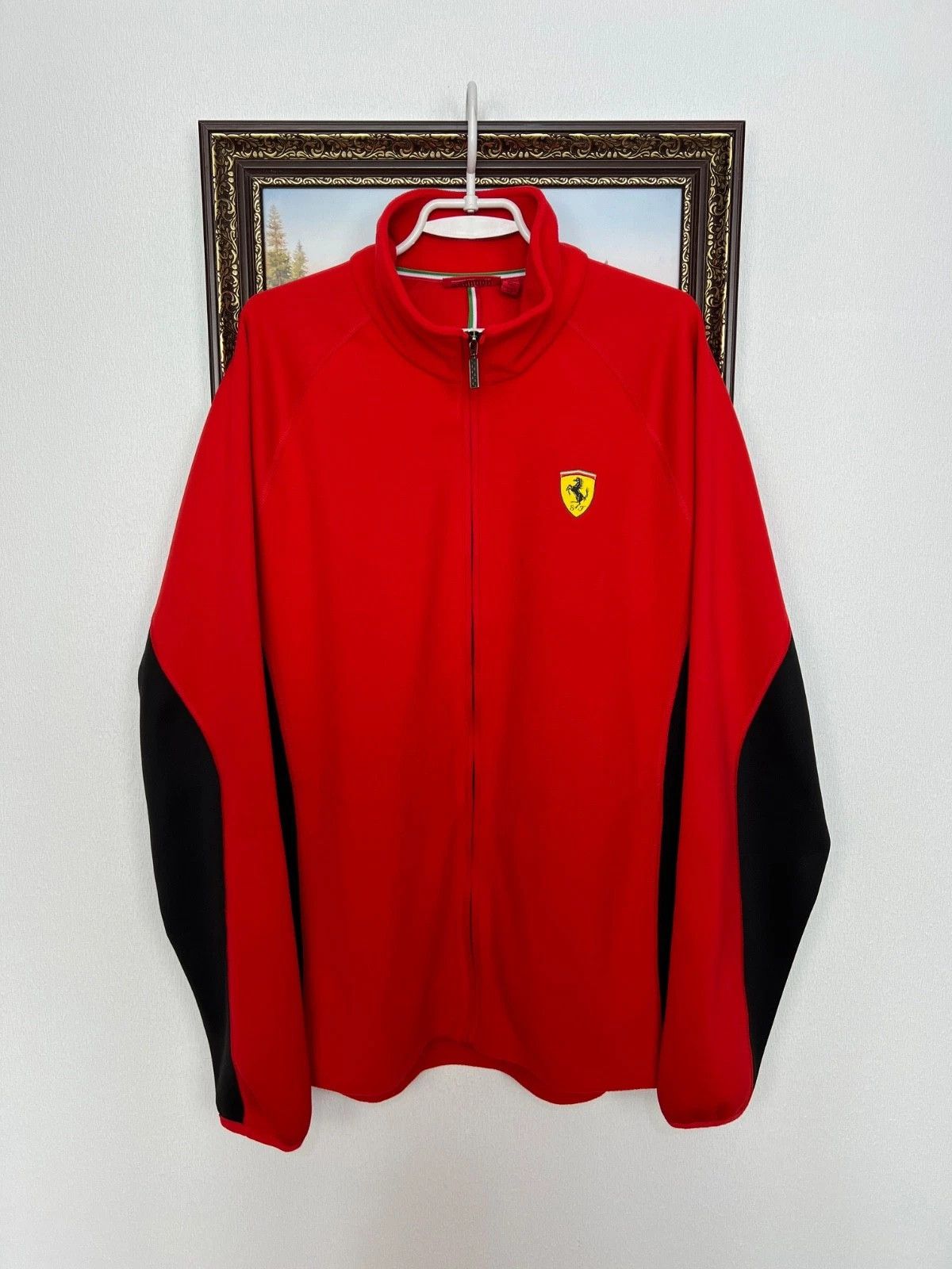 Ferrari Vintage Ferrari Racing Fleece Sweatshirt Jacket Track Size US XL / EU 56 / 4 - 1 Thumbnail