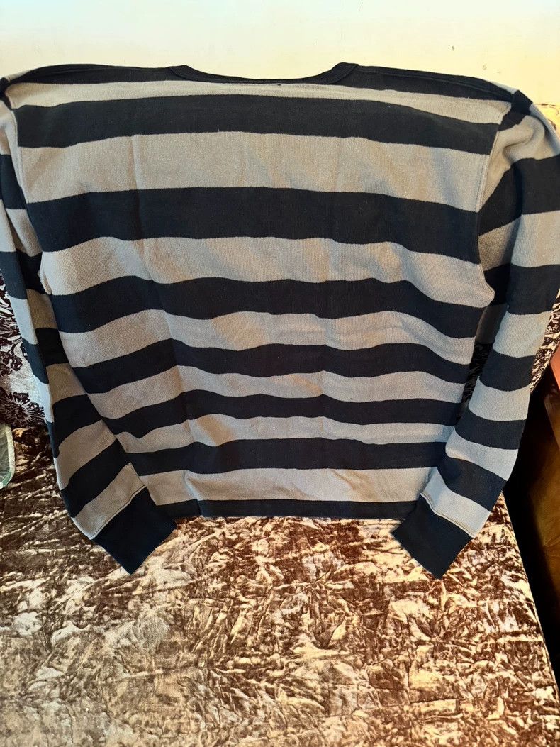 Iron Heart Iron heartGray and black vintage striped sweater 2503-Nexta Size US L / EU 52-54 / 3 - 2 Thumbnail