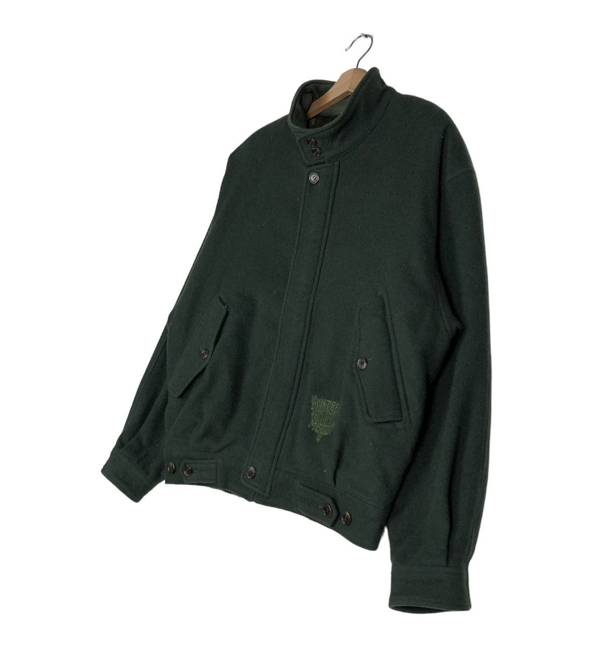 Vintage 🔥VINTAGE WOOL BOMBER JACKET INTERMEZZO JAPAN MADE Size US L / EU 52-54 / 3 - 2 Thumbnail