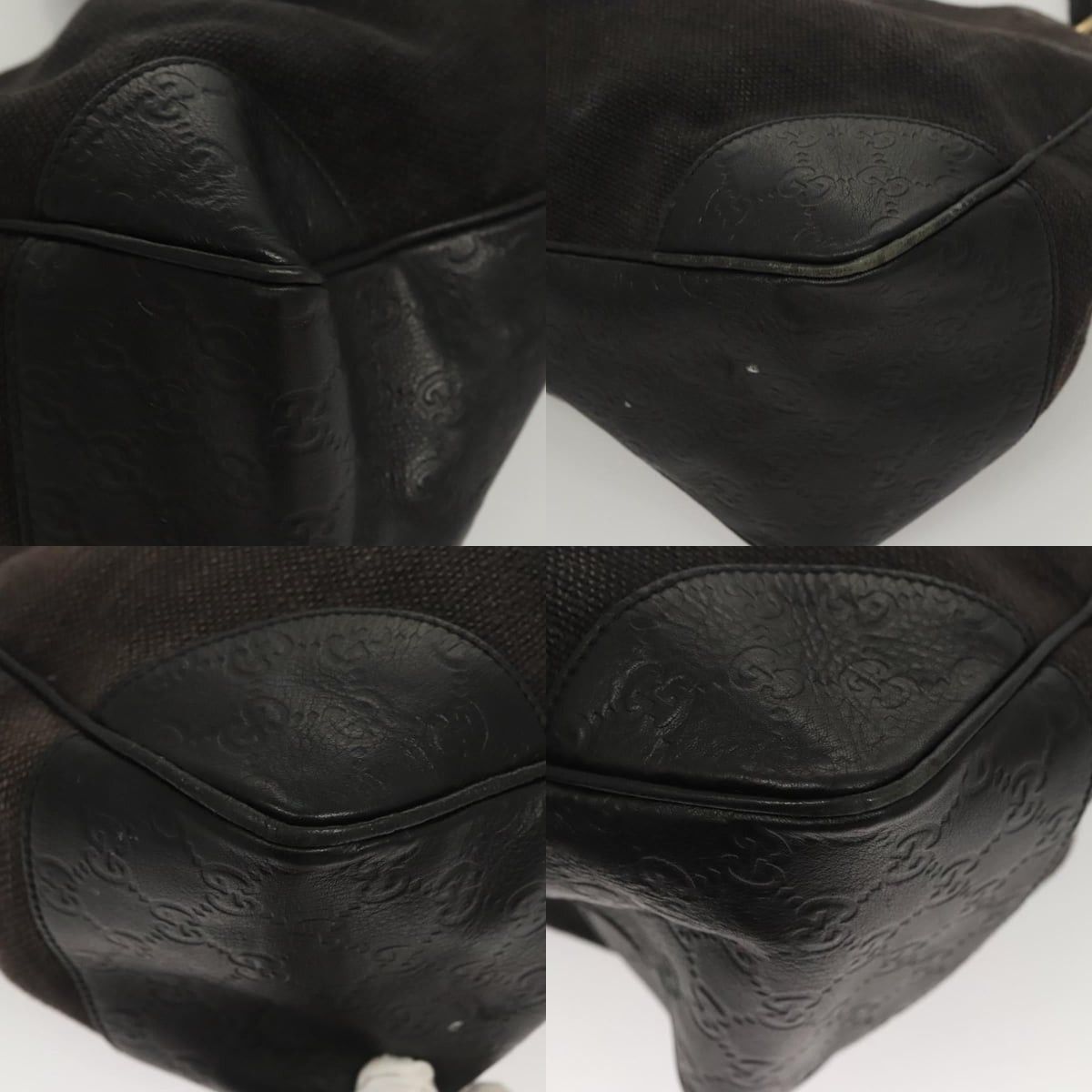 Gucci GUCCI Shoulder Bag Canvas Outlet Black Gold Size ONE SIZE - 10 Thumbnail
