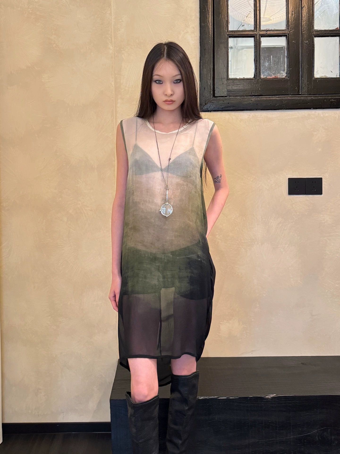 Ann Demeulemeester Ann Demeulemeester 2012SS Silk Ombre Sheer Dress 36 Size XS / US 0-2 / IT 36-38 - 4 Thumbnail