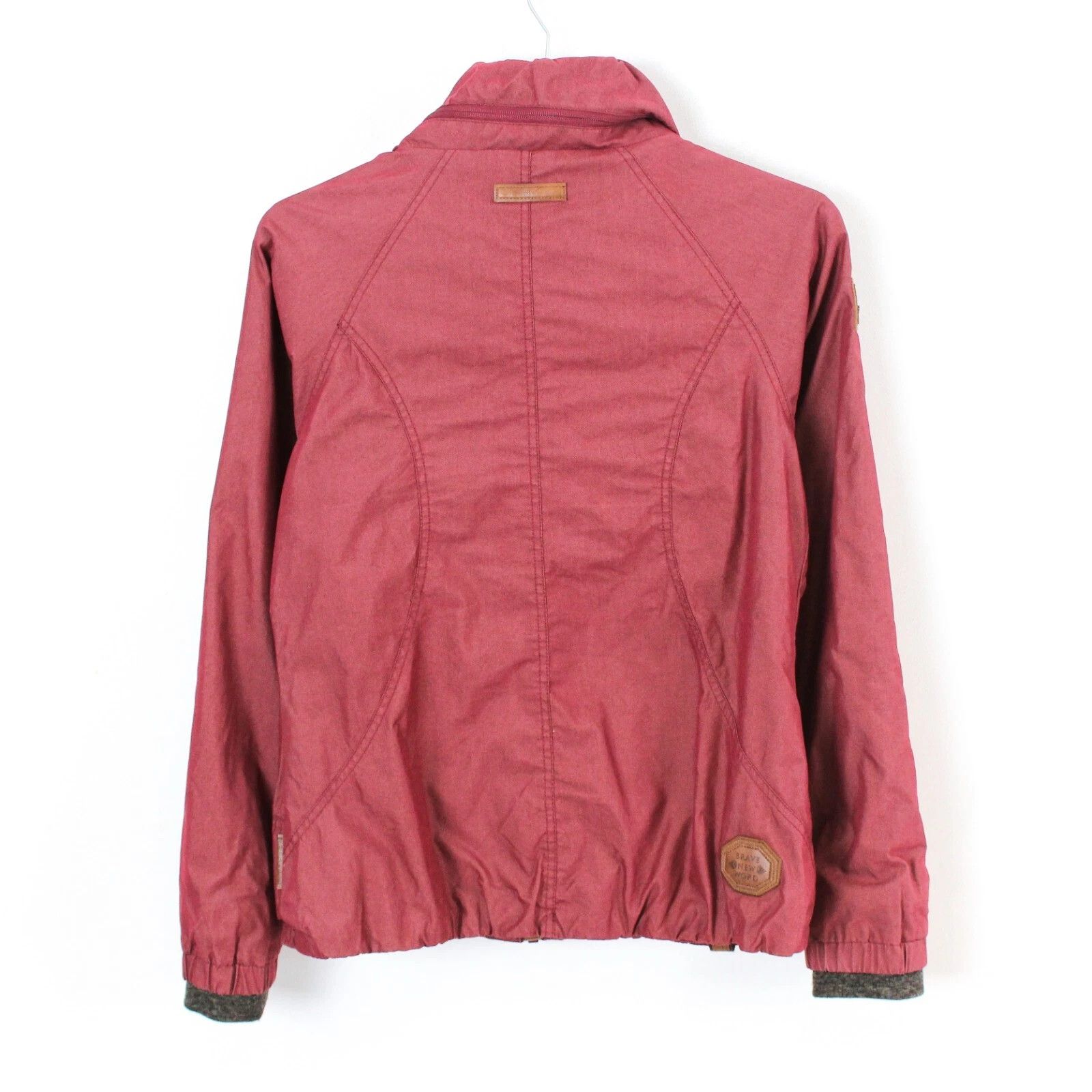 Naketano Womens M Jacket Coat Windbreaker Outerwear Nylon Burgundy Size M / US 6-8 / IT 42-44 - 5 Thumbnail
