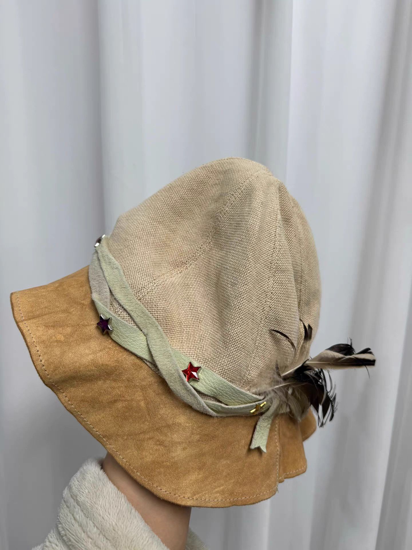 Takahiromiyashita The Soloist. The soloist Star Leather Cord Feather Fisherman Hat K20 Size ONE SIZE - 4 Thumbnail