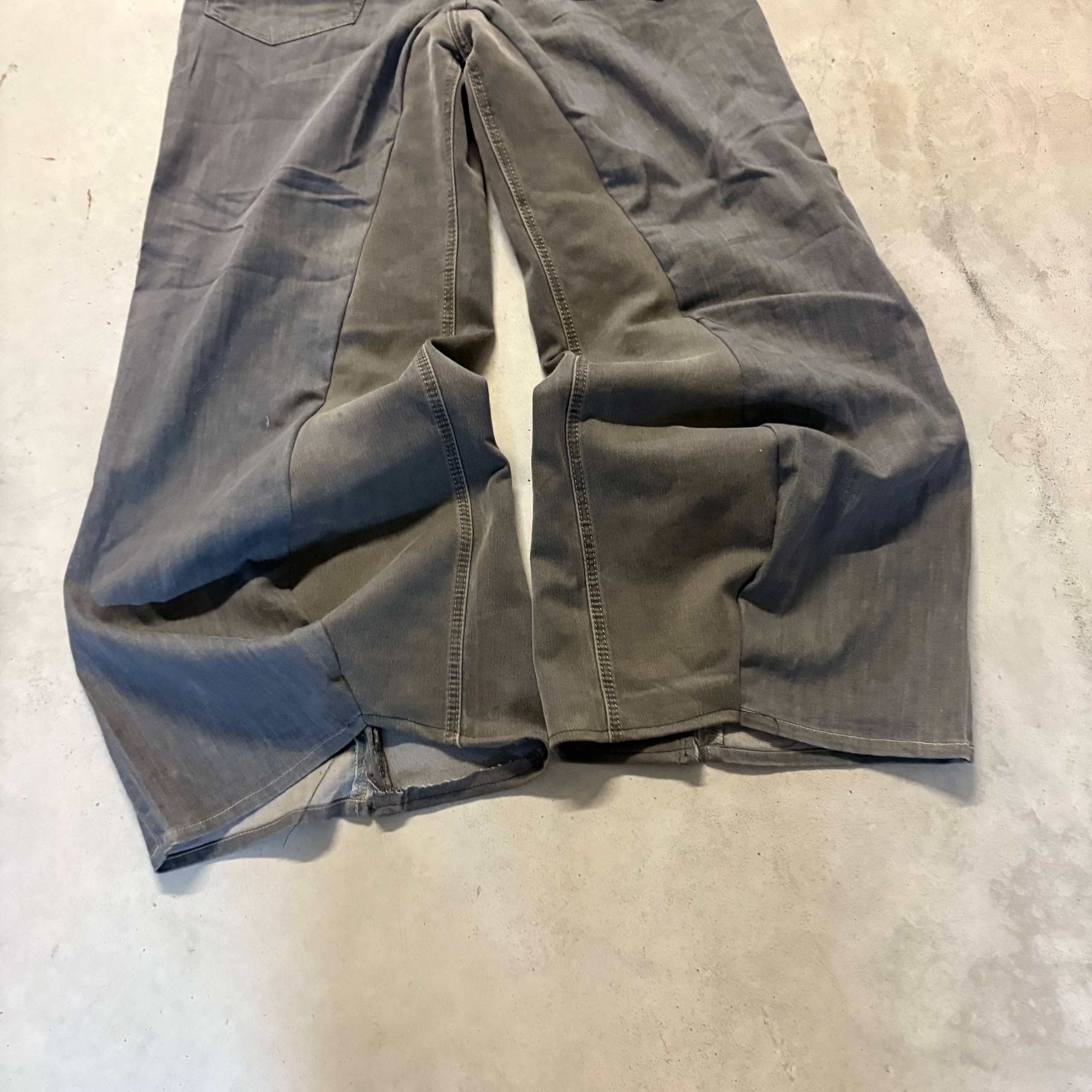 Japanese Brand Faded Gray Jeans – Handmade Y2K Size US 33 - 5 Thumbnail