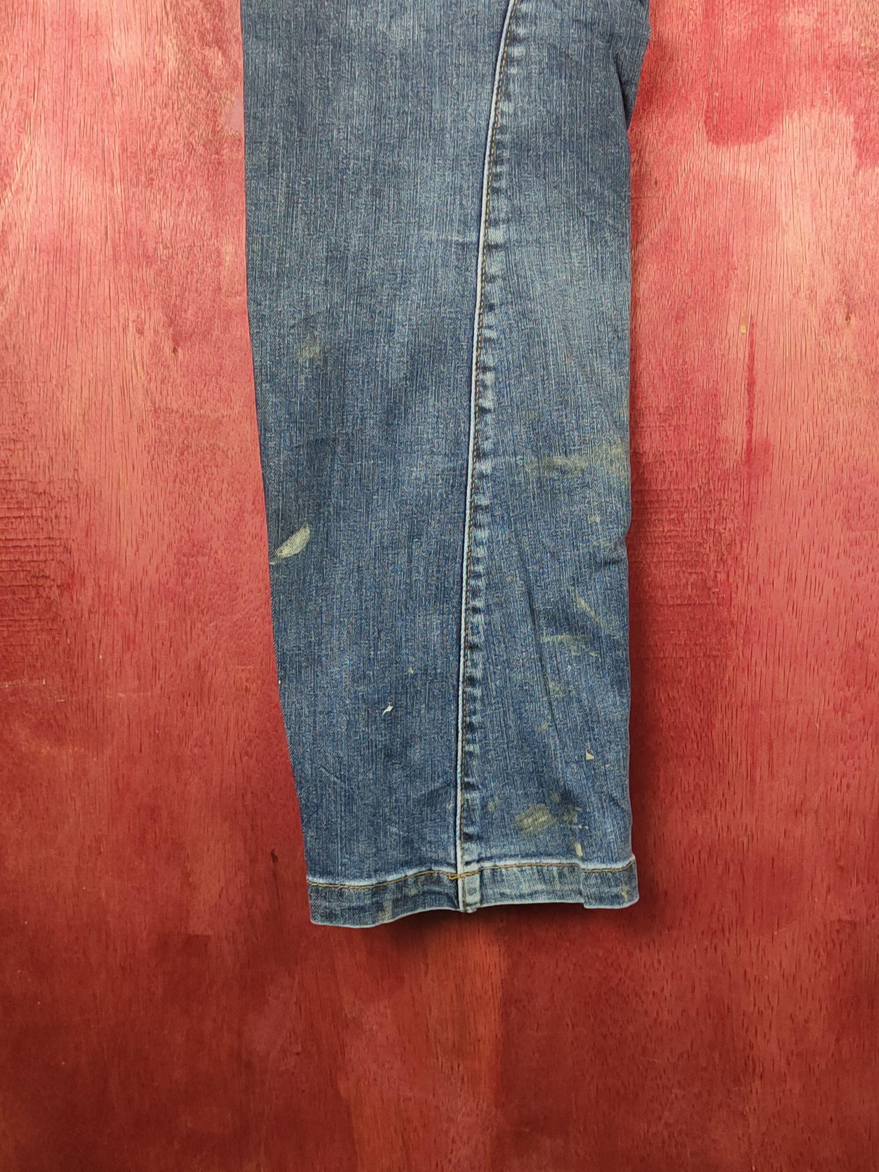 Japanese Brand Evenriver Dark Blue Faded Distressed Ripped Jeans #S2361 Size US 34 / EU 50 - 10 Thumbnail